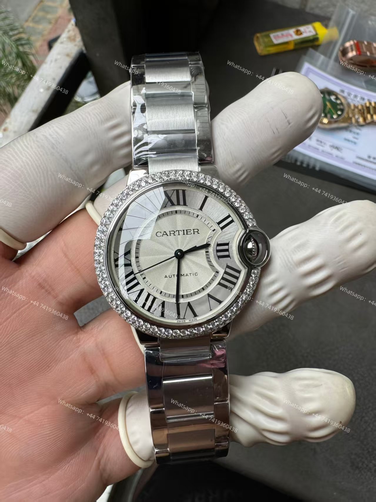 Cartier Super Clone Ballon Bleu Diamond bezel 42MM
