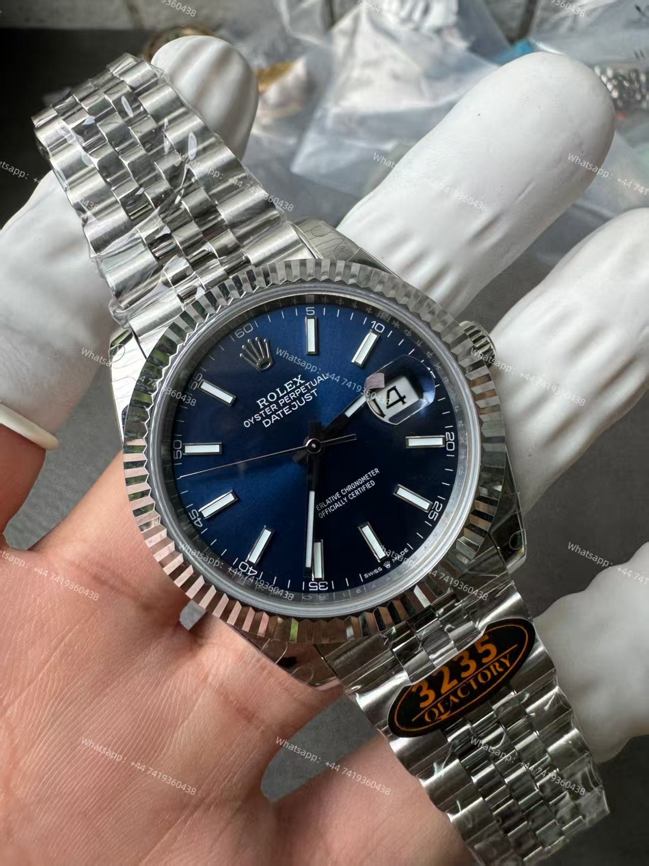 Rolex Datejust M126334 Blue Dial 1:1 Replica Jubilee 41MM 3235 Movement Super Clone Watch
