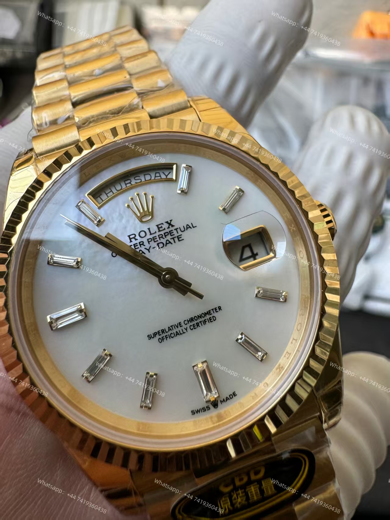 Rolex Day-Date m228238-0071 White dial Presidential bracelet 3255 Movement (40mm) Best Super Clone