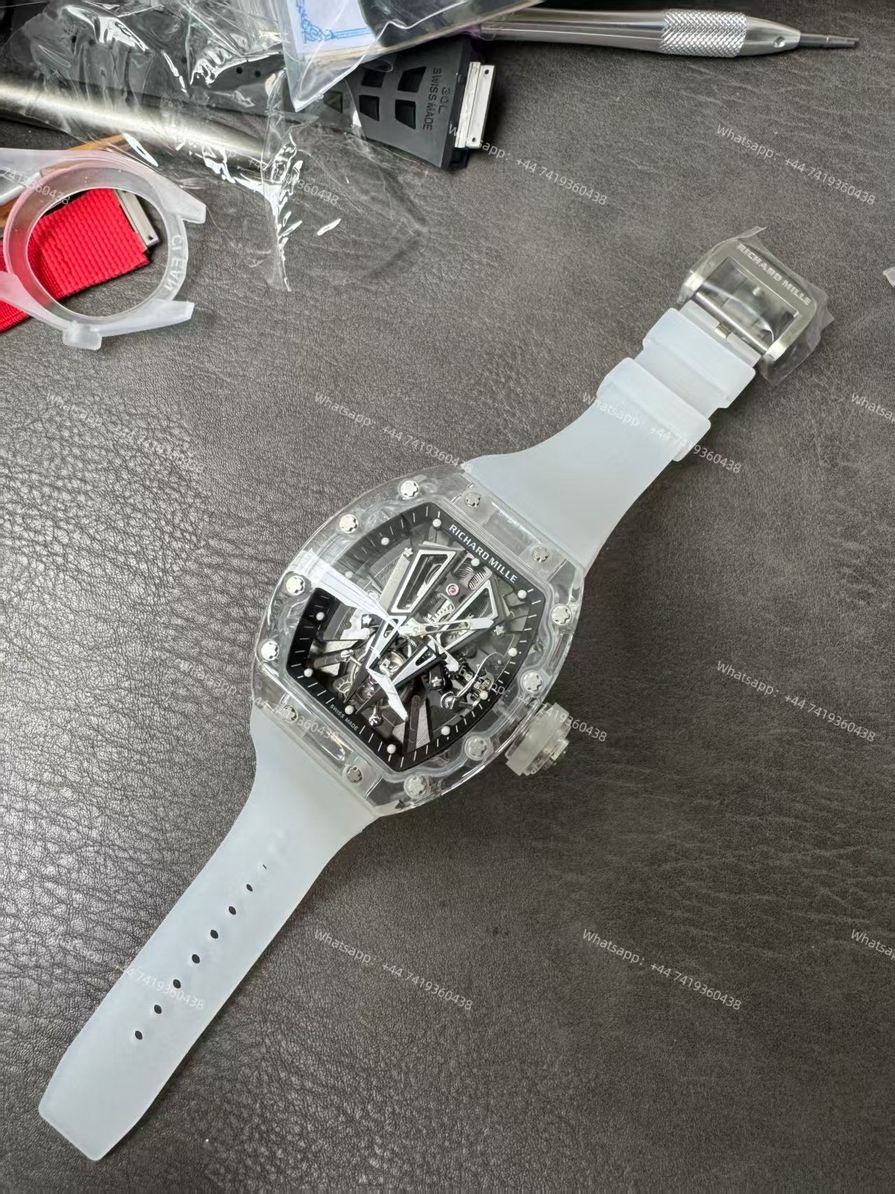 Super Clone Richard Mille RM 27-03 Raging Bull Sapphire Crystal Skeleton Tourbillon 1:1 Replica Watch