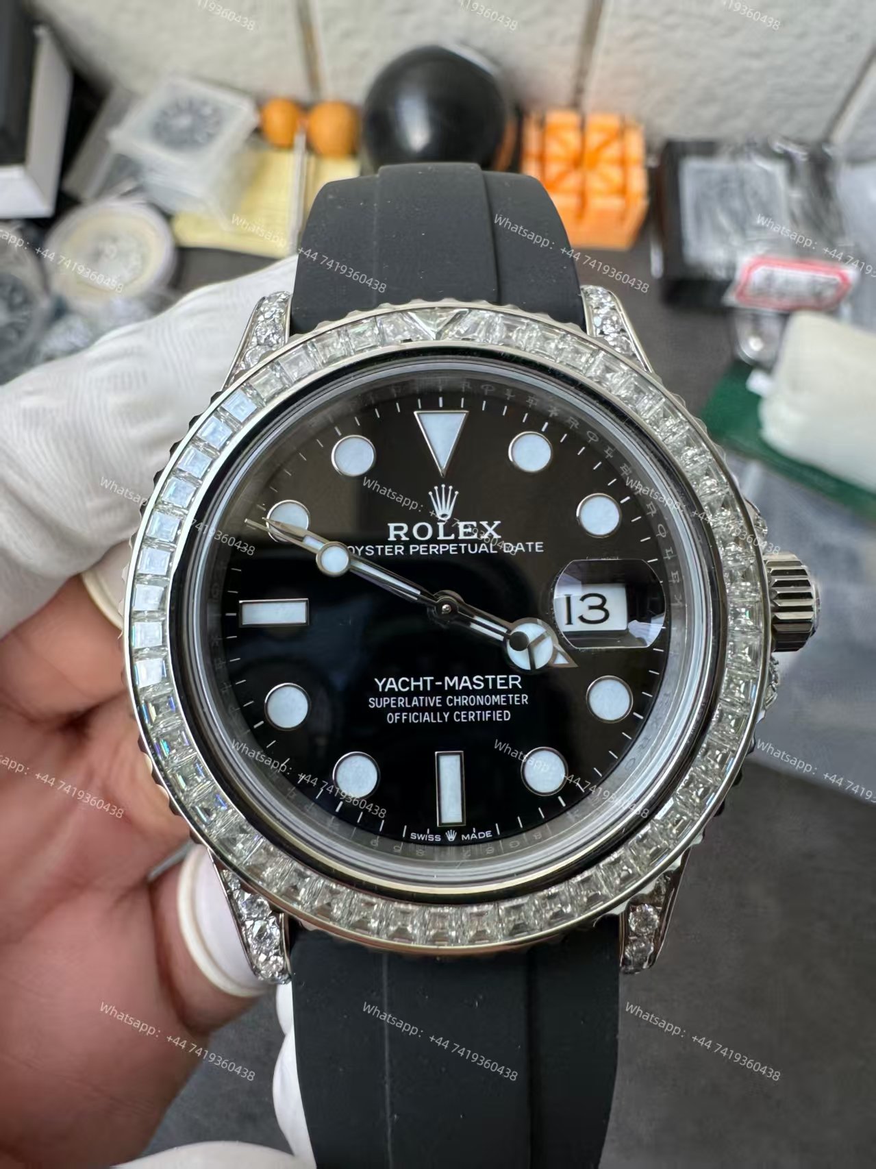 Rolex Yacht-Master 226679TBR 1:1 Replica 42MM Moissanite Diamond Lugs and Dial 3235 Movement Super Clone Watch