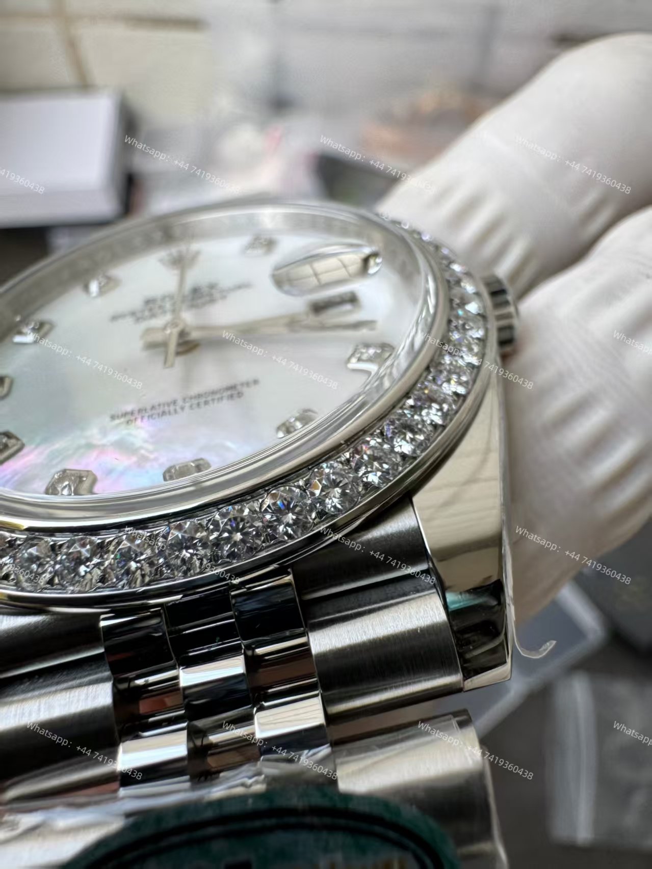 Rolex Datejust M126334-0020 1:1 Replica Mother of Pearl Diamond Dial Jubilee 41MM 3235 Movement Super Clone Watch