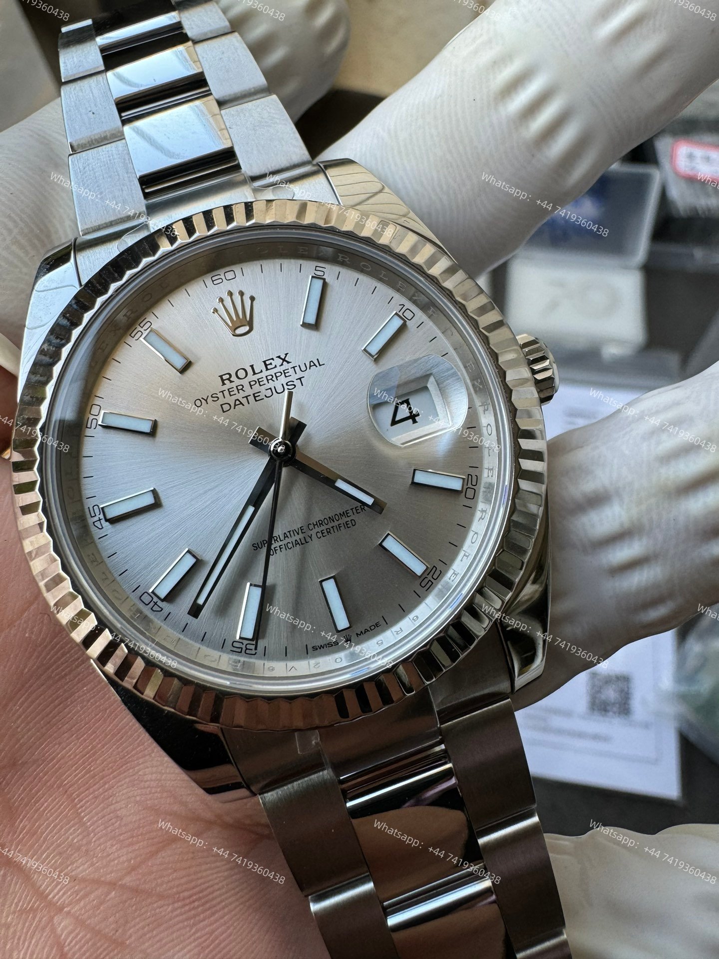 Rolex Datejust M126334-0003 1:1 Replica Silver Dial Oyster 41MM 3235 Movement Super Clone Watch