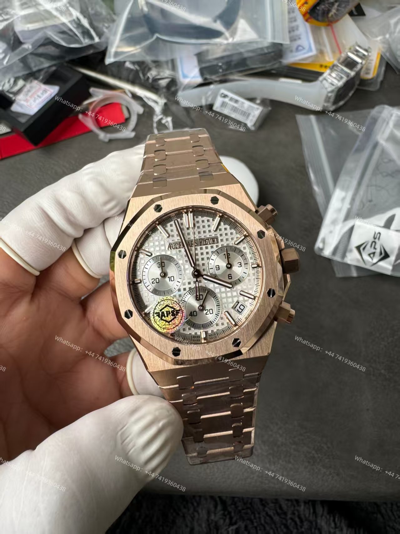 Audemars Piguet Super Clone Royal Oak Rose Gold White Dial 26240 Chronograph 41mm Cal.4401