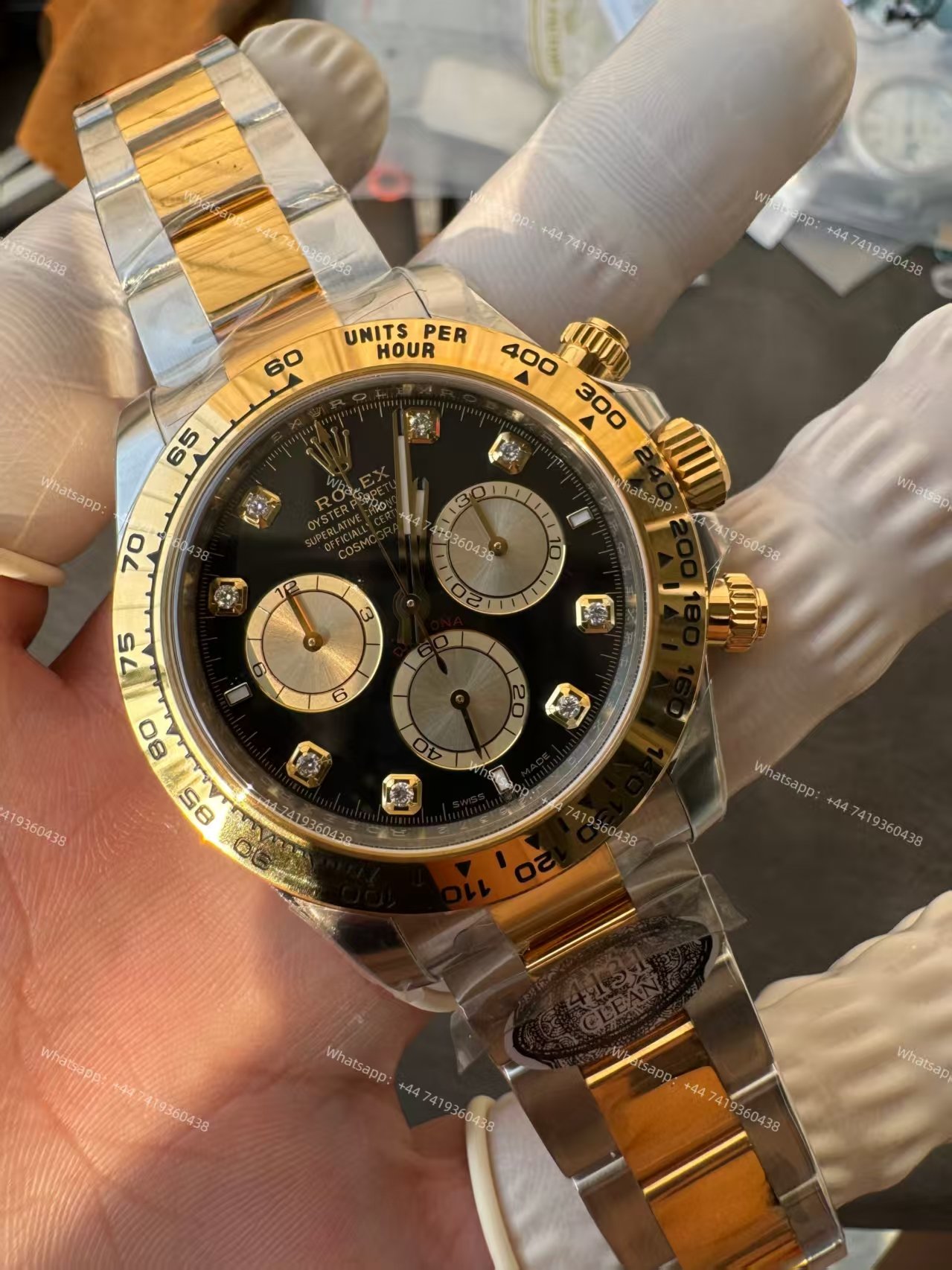 Rolex Super Clone Daytona M126503-0002 Black Diamond Dial 4131 Movement