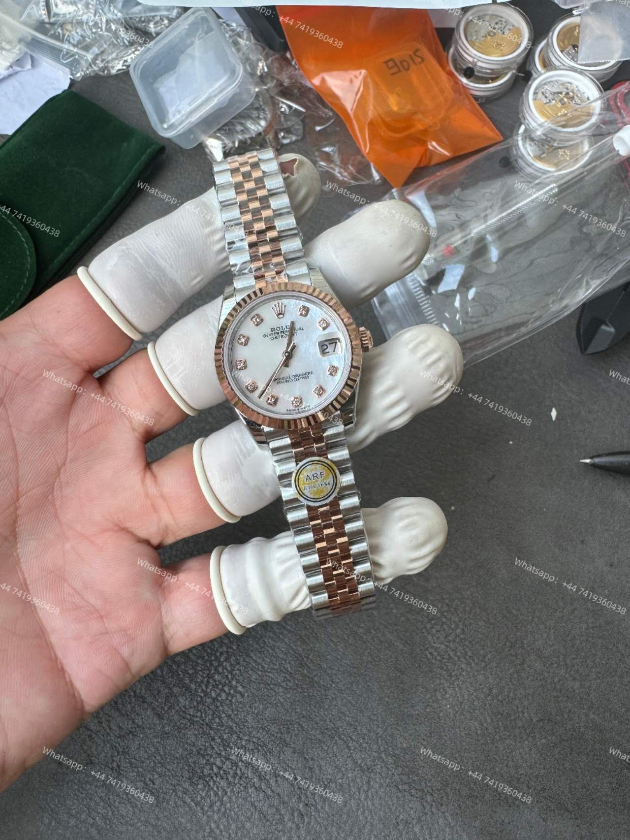 Rolex Datejust M278271-0026 1:1 Replica Rose Gold Mother of Pearl Dial Jubilee 31MM 2236 Movement Super Clone Watch