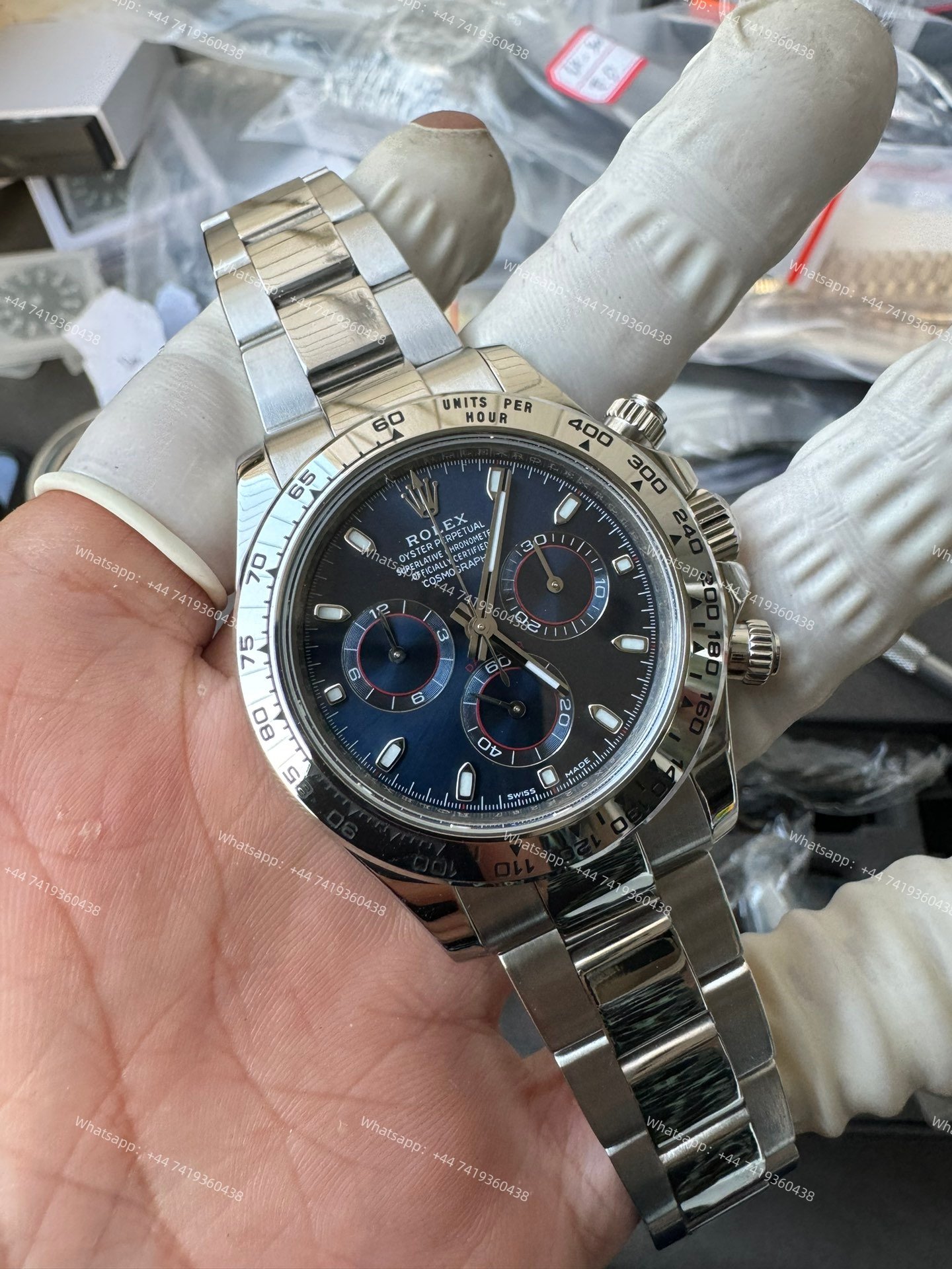 Rolex Daytona 1:1 Replica – M116509-0071 Blue Dial Steel Case 4130 Super Clone Watch
