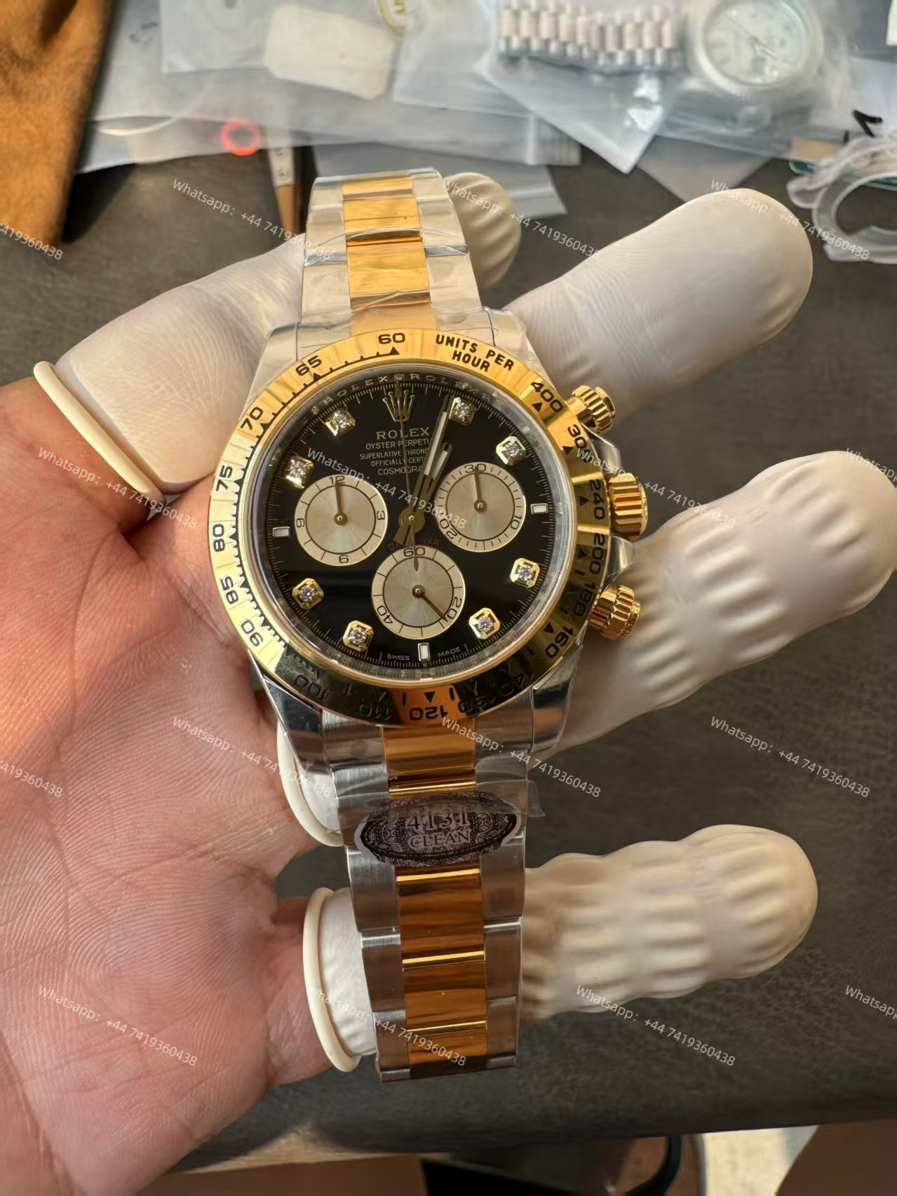 Rolex Super Clone Daytona M126503-0002 Black Diamond Dial 4131 Movement