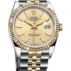 Rolex Datejust M126233-0039 1:1 Replica Water Ripple Gold Dial Jubilee 36MM 3235 Movement Super Clone Watch