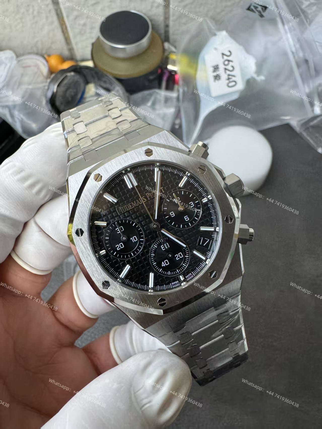 Audemars Piguet Super Clone Royal Oak Black Dial 26240 Chronograph 41mm Cal.4401