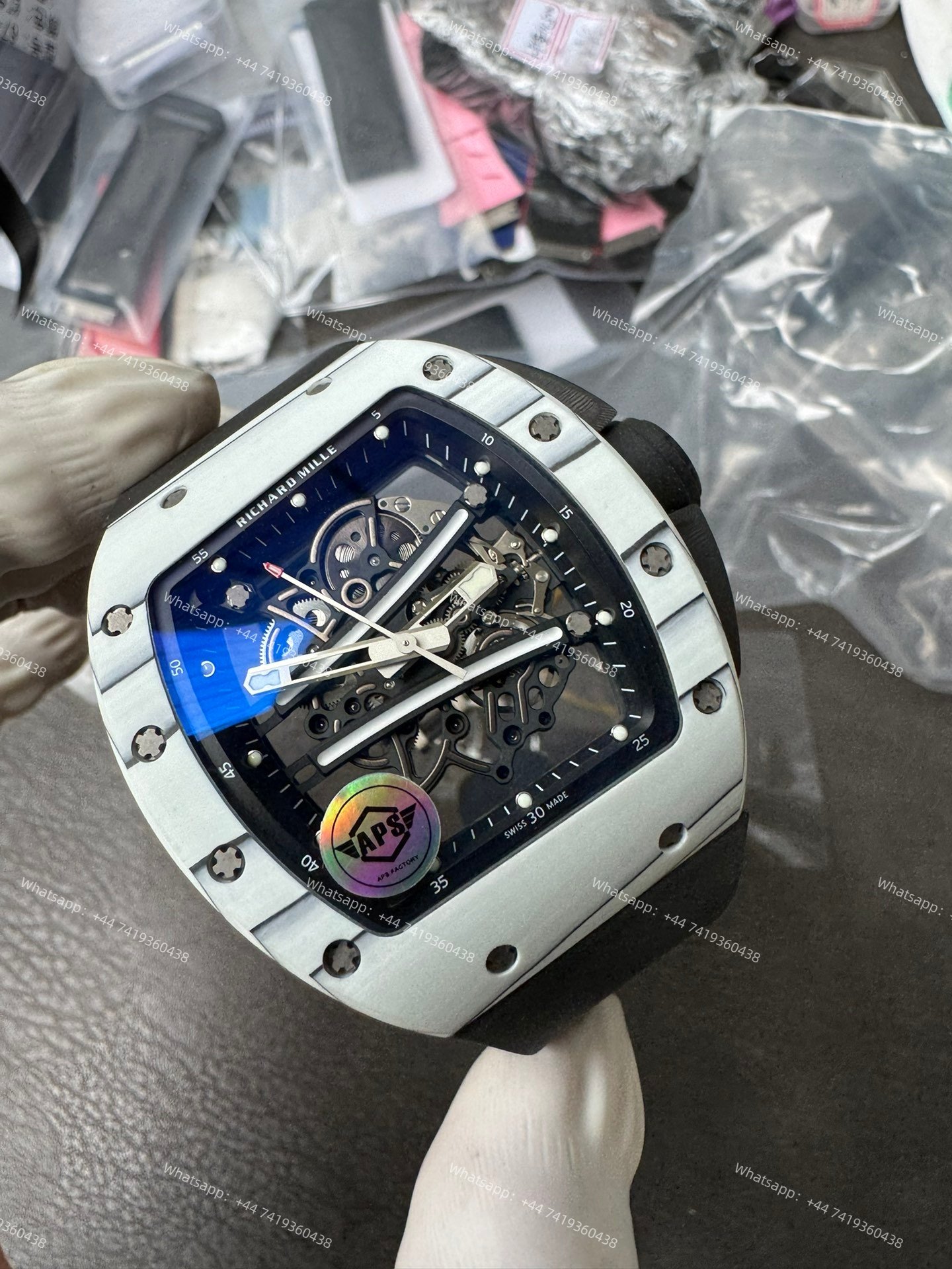 Super Clone Richard Mille RM 67-02 Carbon TPT Skeleton Tourbillon 1:1 Replica Watch