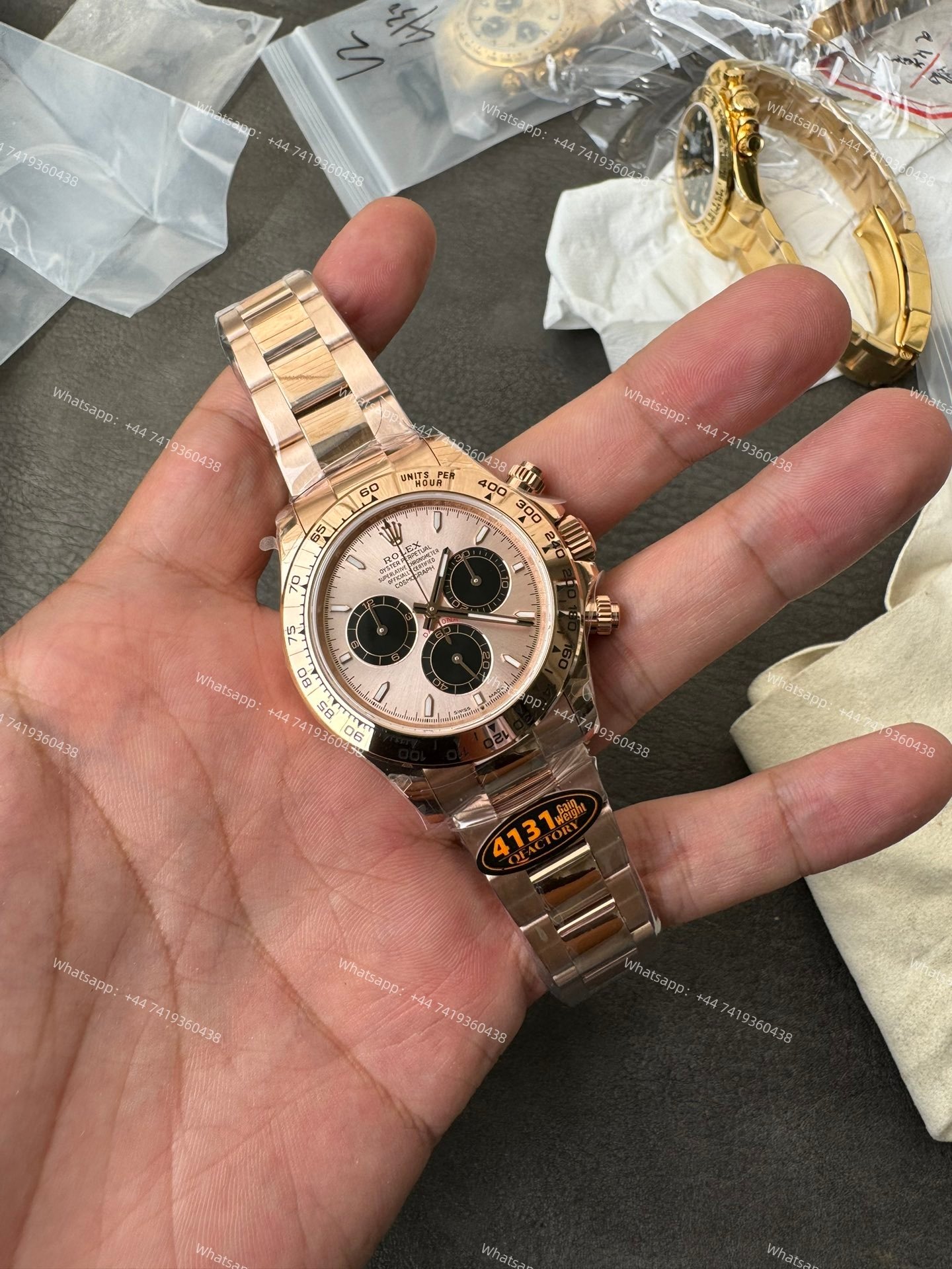Rolex Super Clone Daytona M126505-0003 Rose Gold Dial 4131 Movement