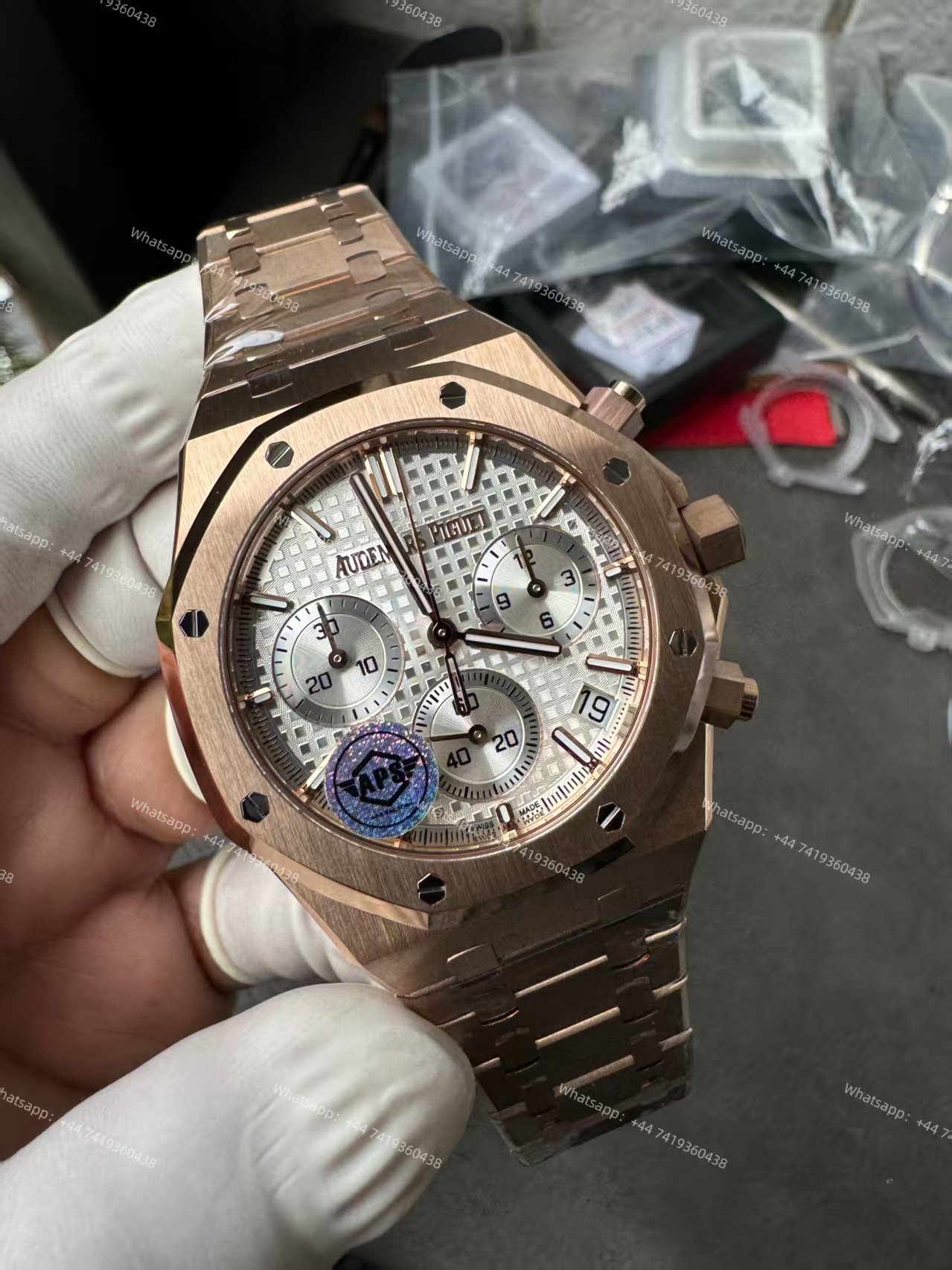 Audemars Piguet Super Clone Royal Oak Rose Gold White Dial 26240 Chronograph 41mm Cal.4401