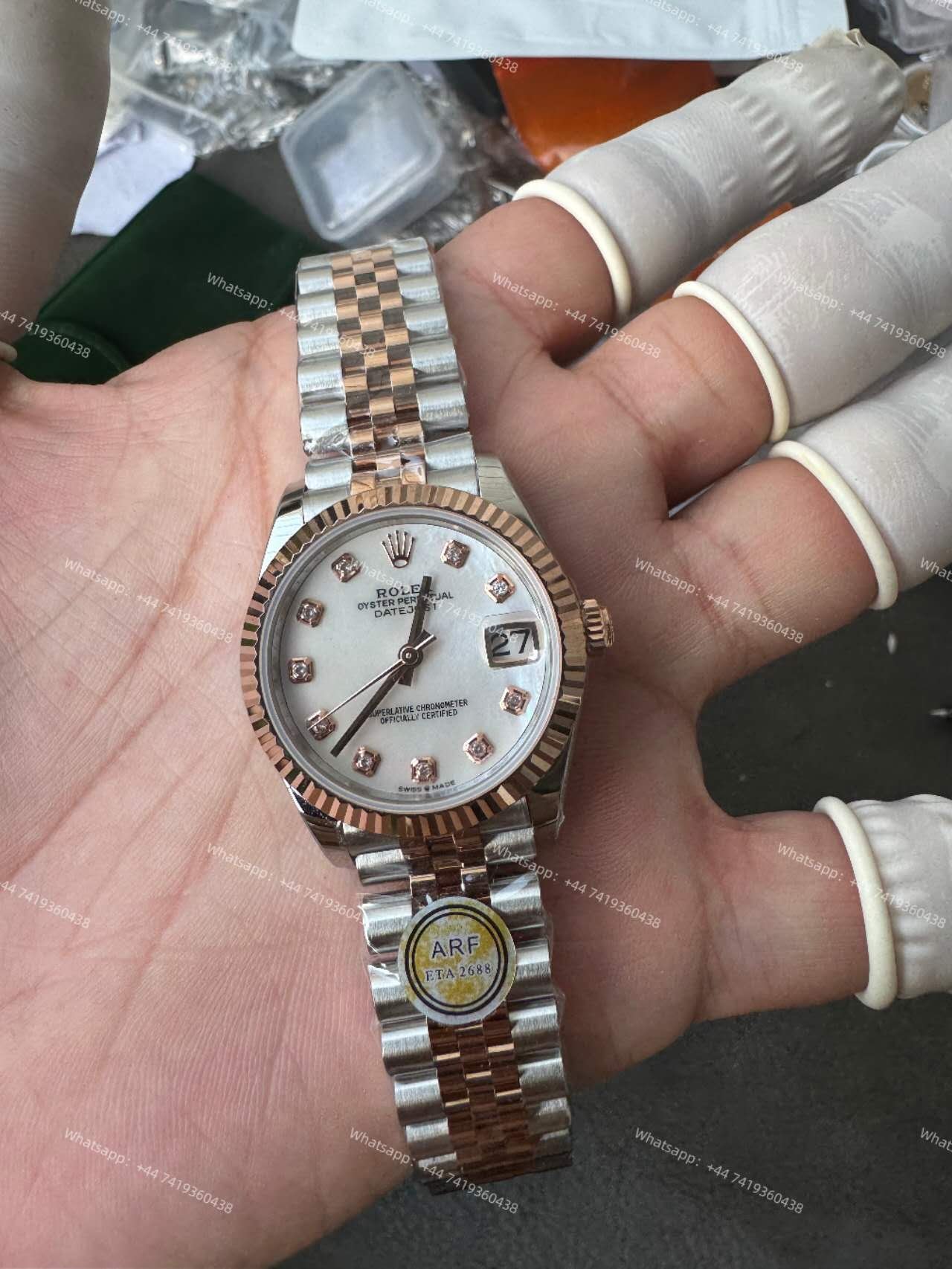 Rolex Datejust M278271-0026 1:1 Replica Rose Gold Mother of Pearl Dial Jubilee 31MM 2236 Movement Super Clone Watch