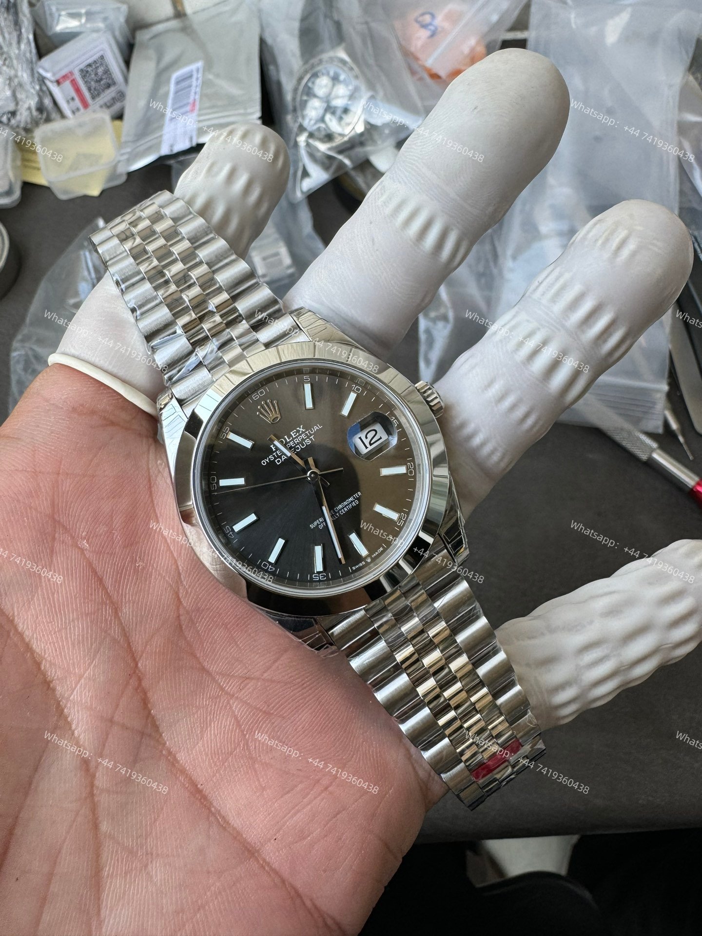 Rolex Datejust M126300-0008 1:1 Replica Gray Dial Jubilee 41MM 3235 Movement Super Clone Watch