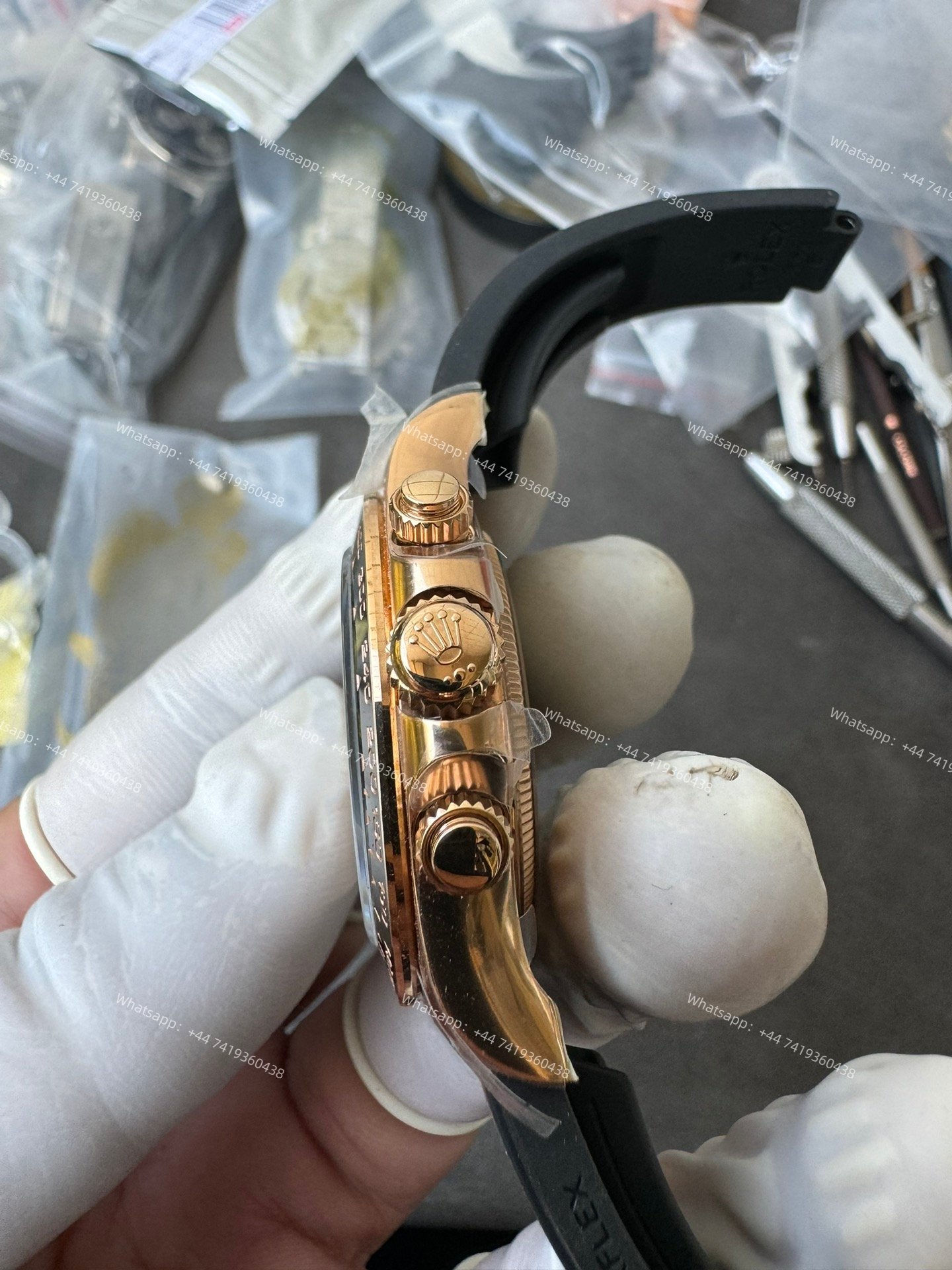 Rolex Super Clone Daytona M126515LN-0002 Rose Gold Black Dial 4131 Movement