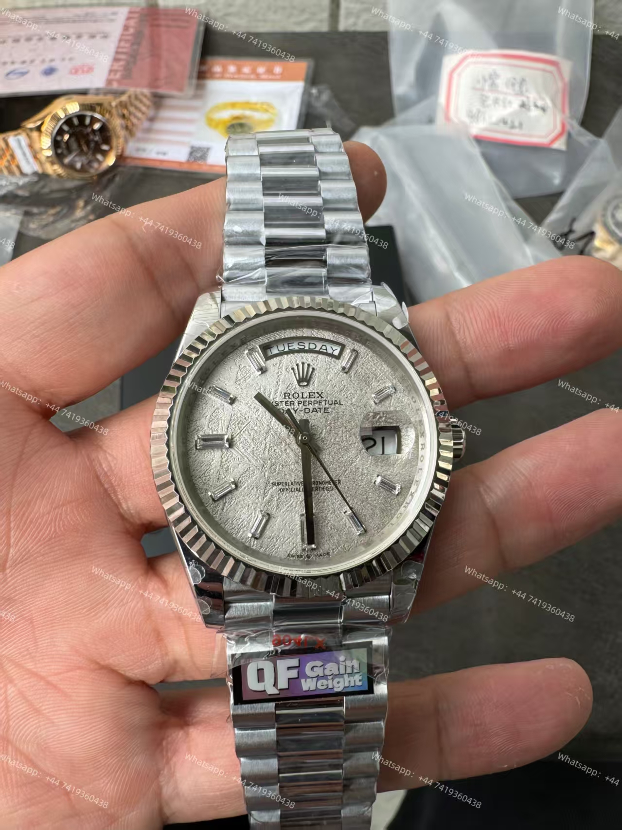Rolex Day-Date m228239-0055 Meteorite White Dial President bracelet 3255 Movement  (40mm) Best Super Clone