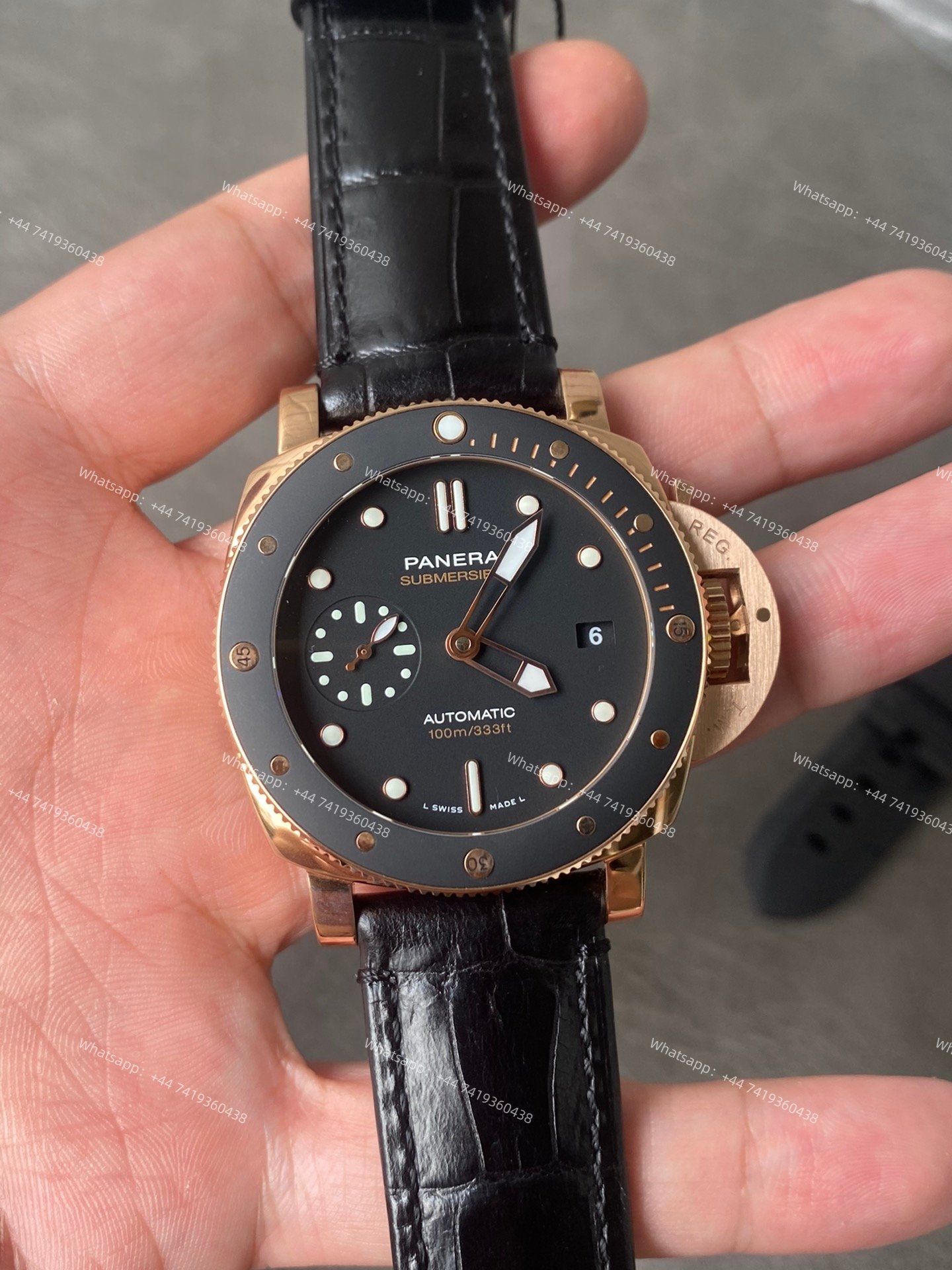 Panerai Super Clone Submersible PAM00974 Rose Gold 42MM