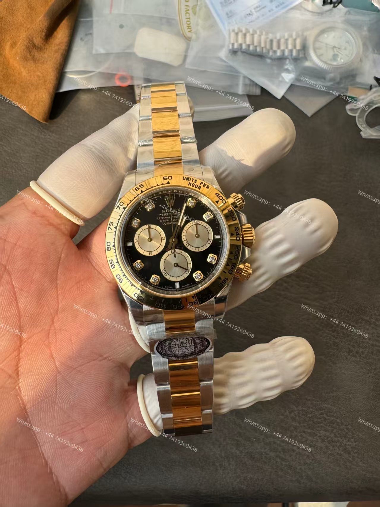 Rolex Super Clone Daytona M126503-0002 Black Diamond Dial 4131 Movement