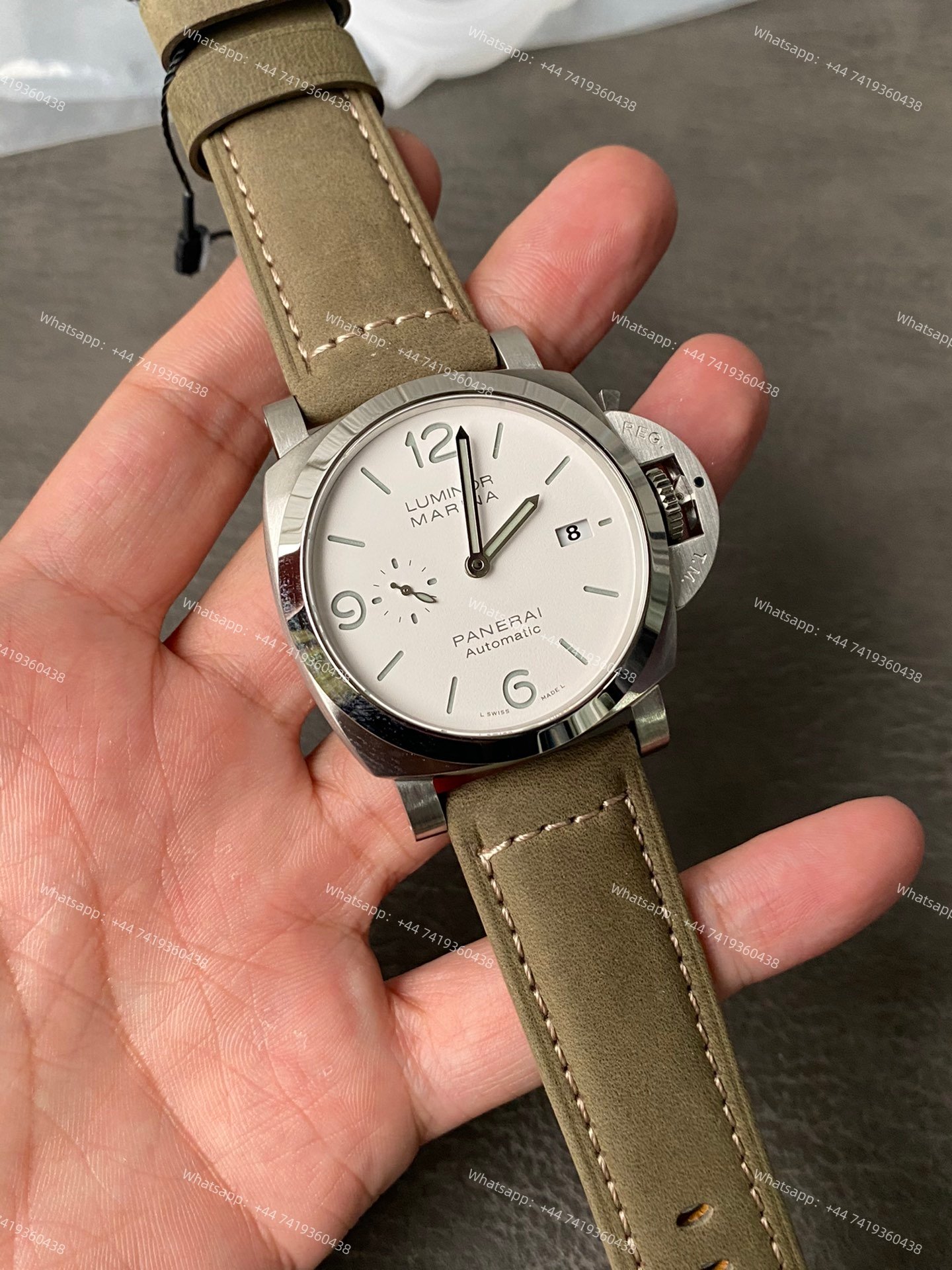 Panerai Super Clone Luminor Marina PAM01314 White Sandwich Dial 44MM