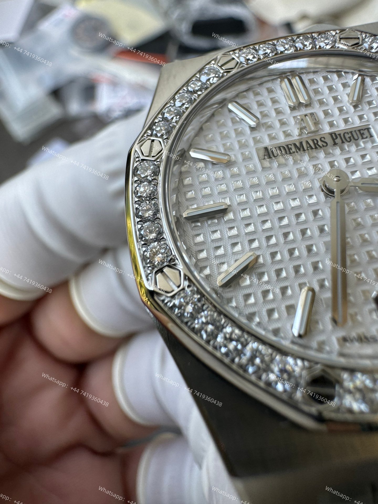 Audemars Piguet Super Clone Royal Oak 67651ST Diamond-Set Bezel White Dial 33MM