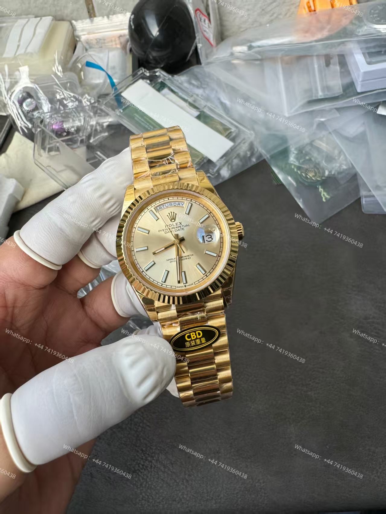 Rolex Day-Date m228238-0003 Gold dial President bracelet 3255 Movement (40mm) Best Super Clone