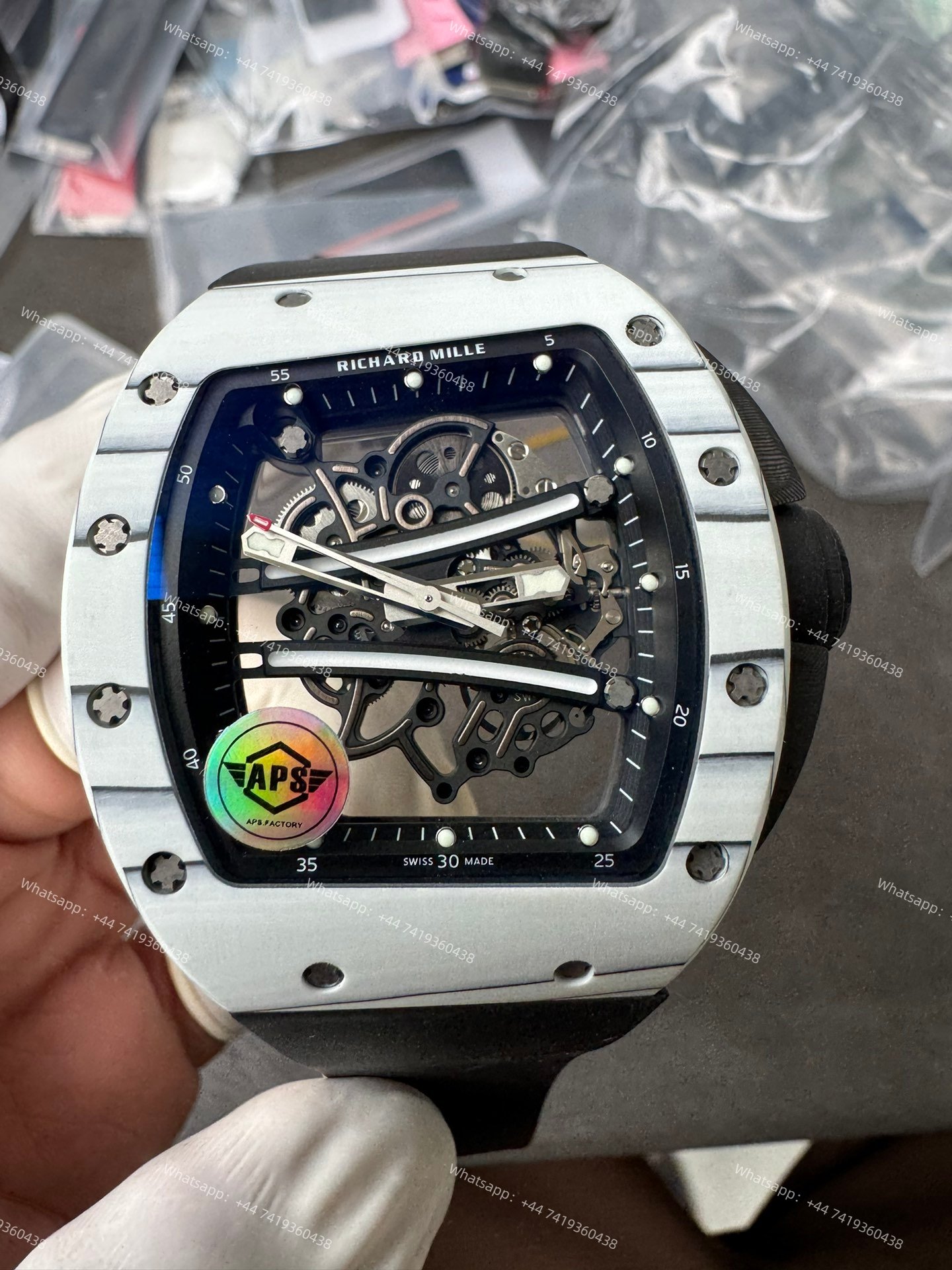 Super Clone Richard Mille RM 67-02 Carbon TPT Skeleton Tourbillon 1:1 Replica Watch