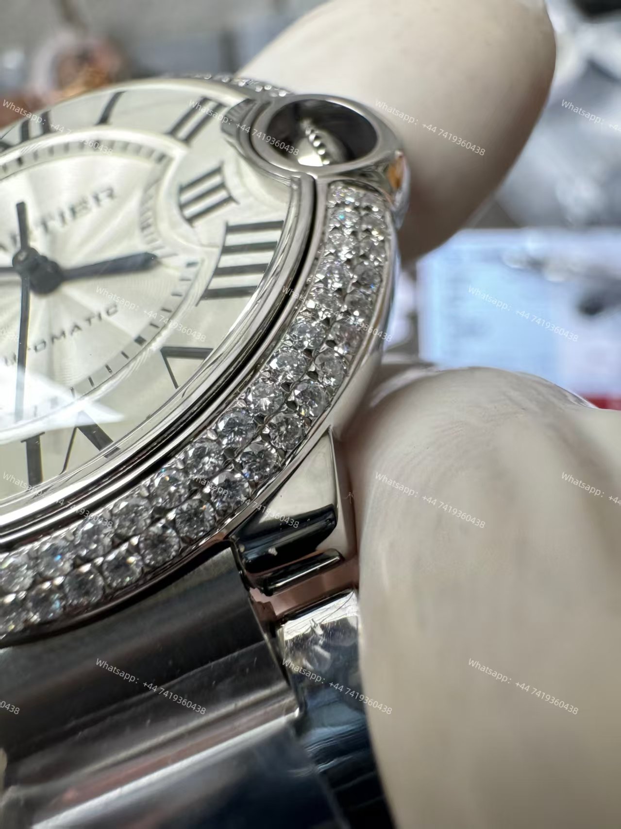 Cartier Super Clone Ballon Bleu Diamond bezel 42MM