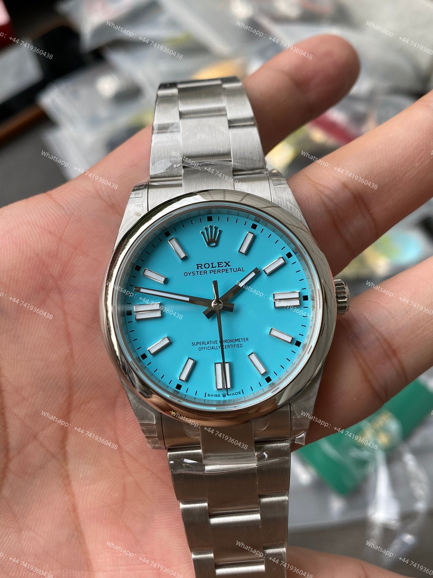 Rolex Super Clone Oyster Perpetual M124300-0006 41mm Tiffany Blue Dial 3230 Movement