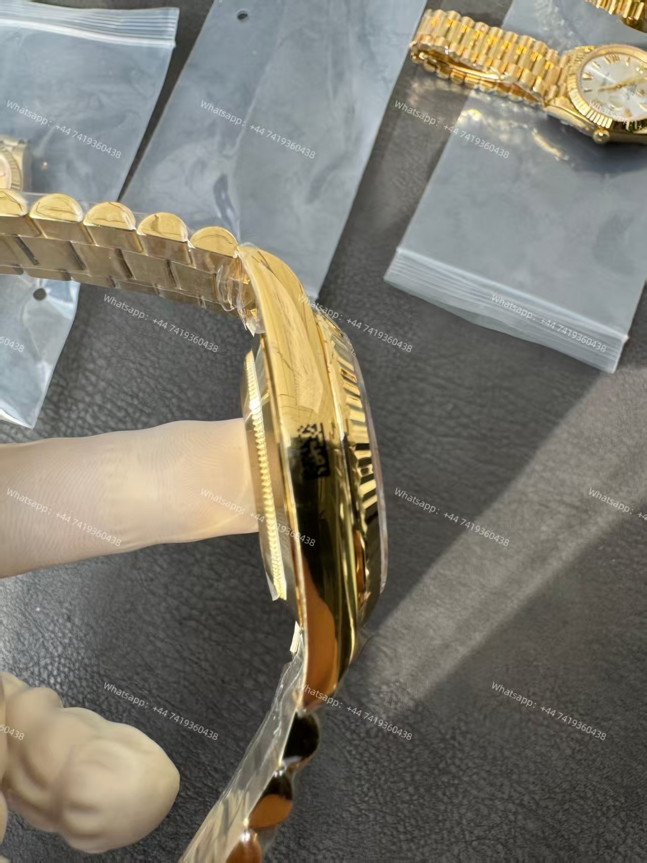 Rolex Day-Date M228238-0067 1:1 Replica Gold Black Dial 40MM 3255 Movement Presidential Bracelet Super Clone Watch