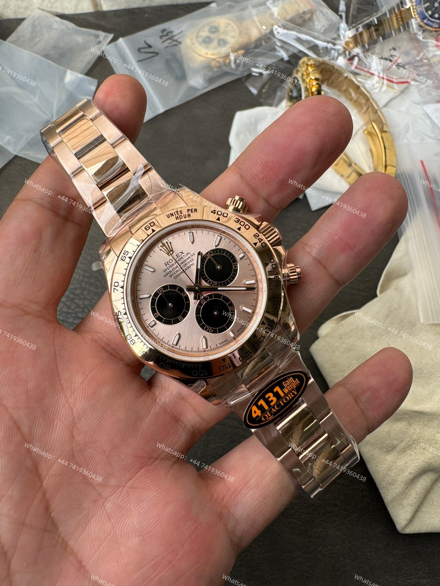 Rolex Super Clone Daytona M126505-0003 Rose Gold Dial 4131 Movement