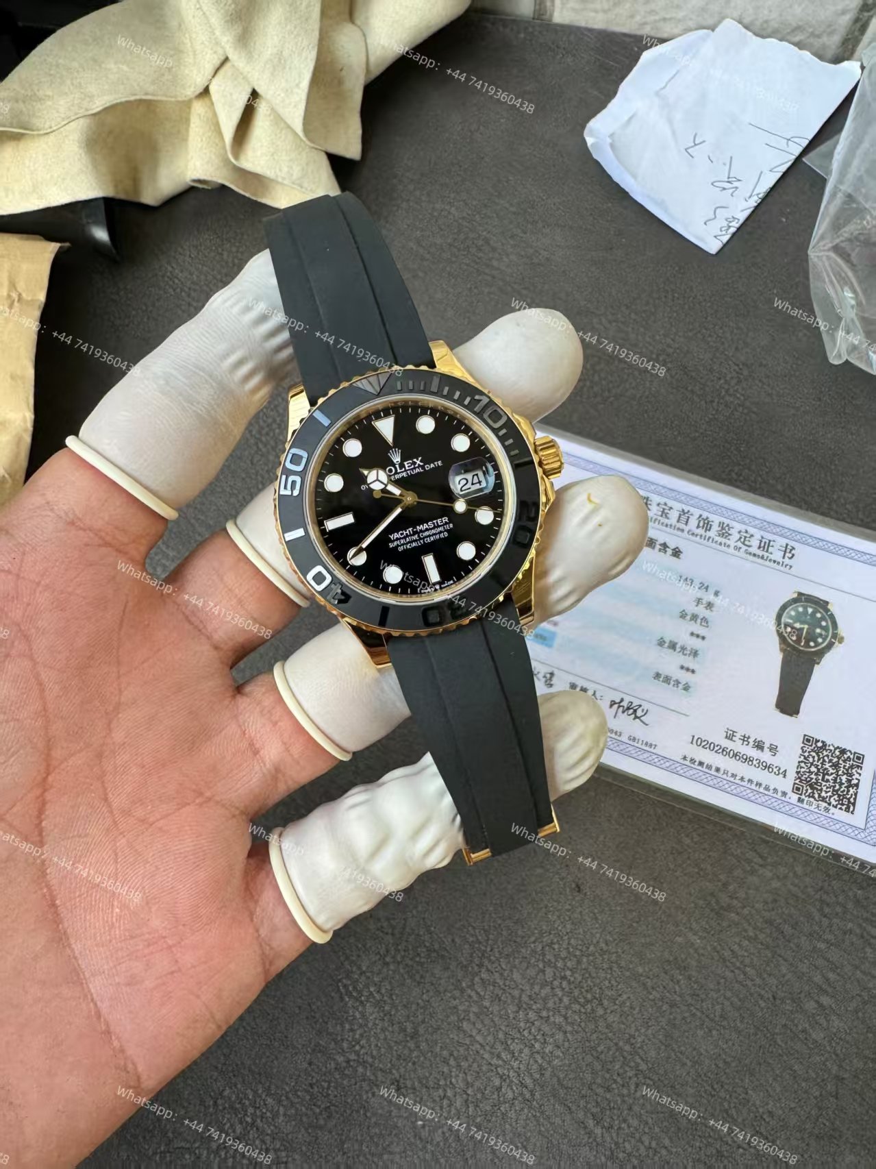 Rolex Yacht-Master 226658 1:1 Replica 18K Gold Plated 42MM 3235 Movement Super Clone Watch