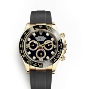 Rolex Daytona 1:1 Replica – M116518LN-0078 Black Diamond Dial 18K Gold 4130 Super Clone