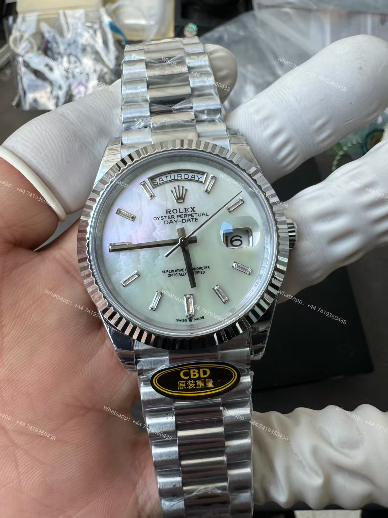 Rolex Day-Date m228239-0078 White dial Presidential bracelet 3255 Movement (40mm) Best Super Clone