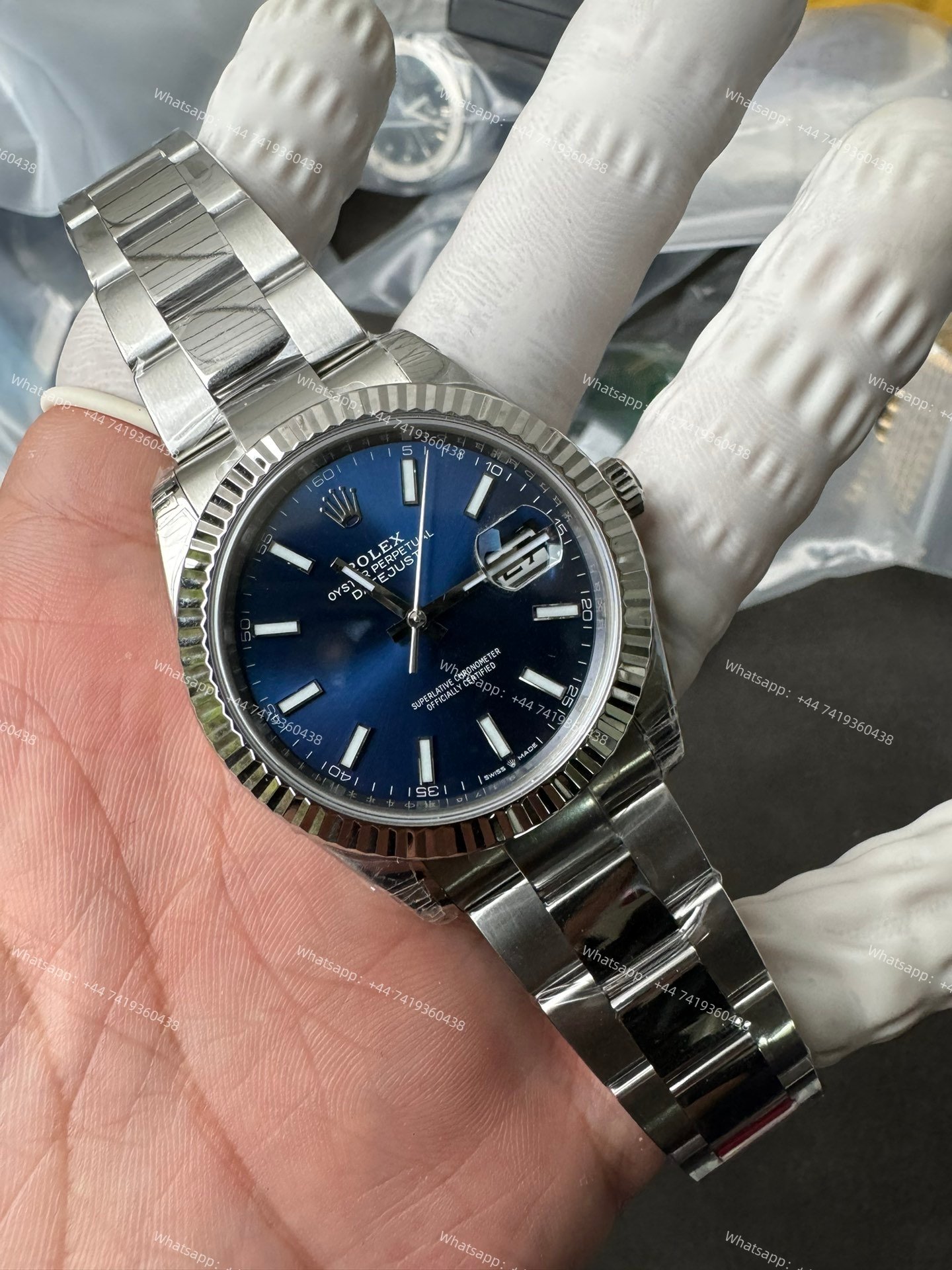 Rolex Datejust M126334-0001 1:1 Replica Blue Dial Oyster 41MM 3235 Movement Super Clone Watch