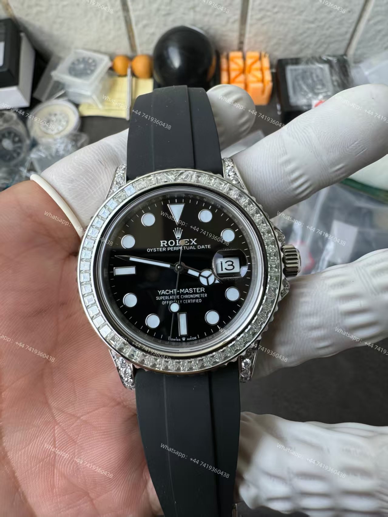 Rolex Yacht-Master 226679TBR 1:1 Replica 42MM Moissanite Diamond Lugs and Dial 3235 Movement Super Clone Watch