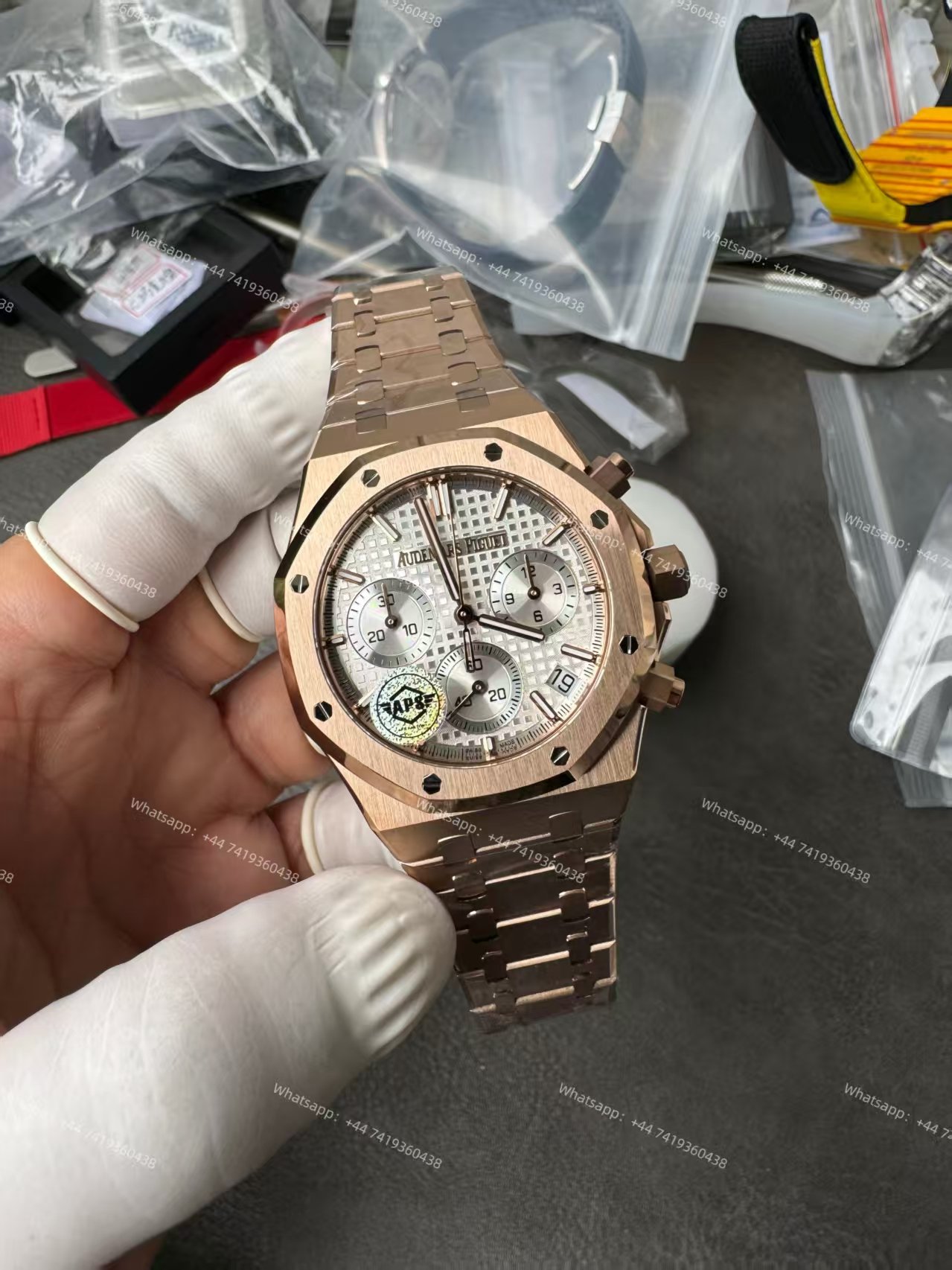 Audemars Piguet Super Clone Royal Oak Rose Gold White Dial 26240 Chronograph 41mm Cal.4401