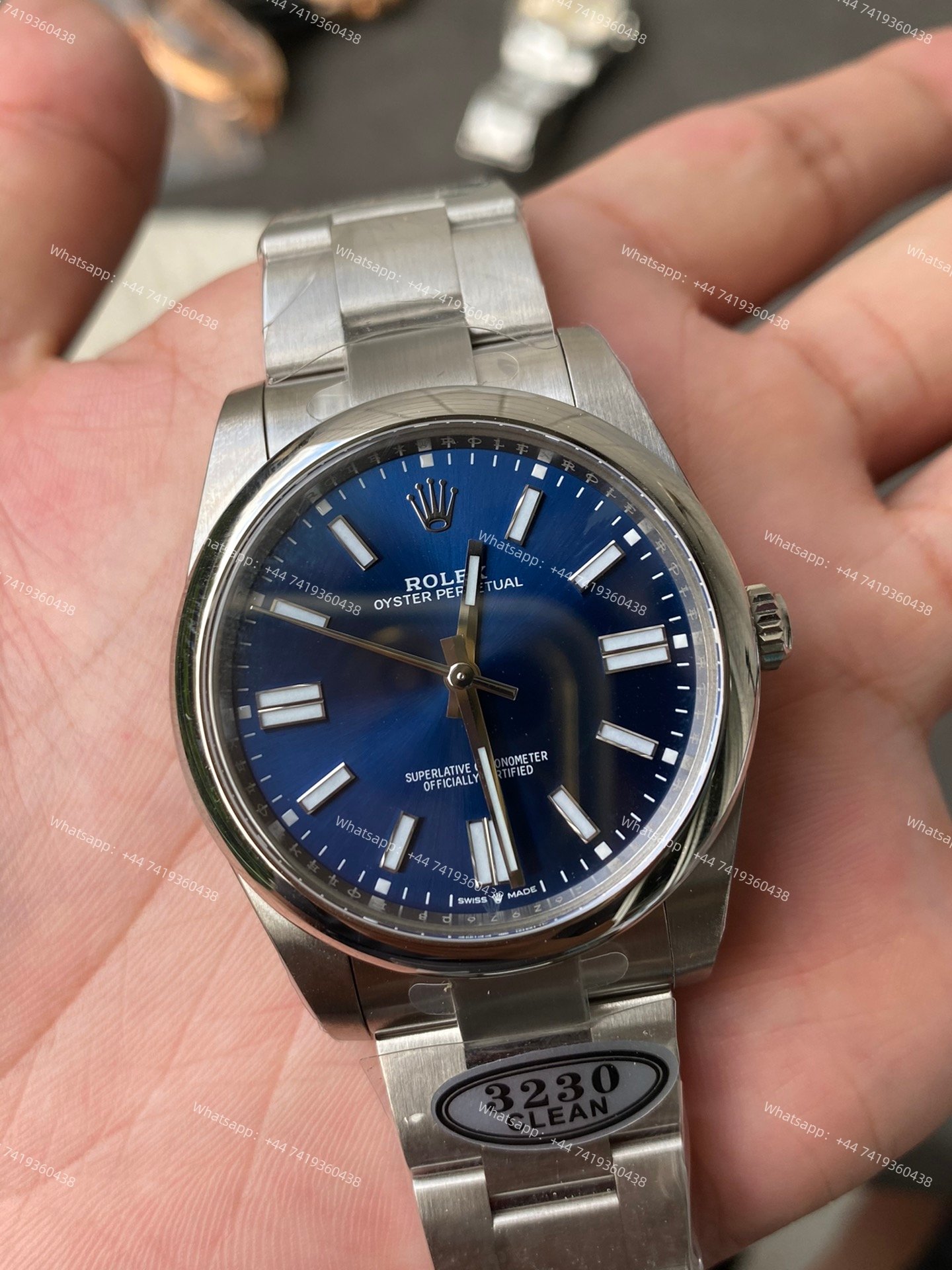 Rolex Super Clone Oyster Perpetual M124300-0003 41mm Blue Dial 3230 Movement