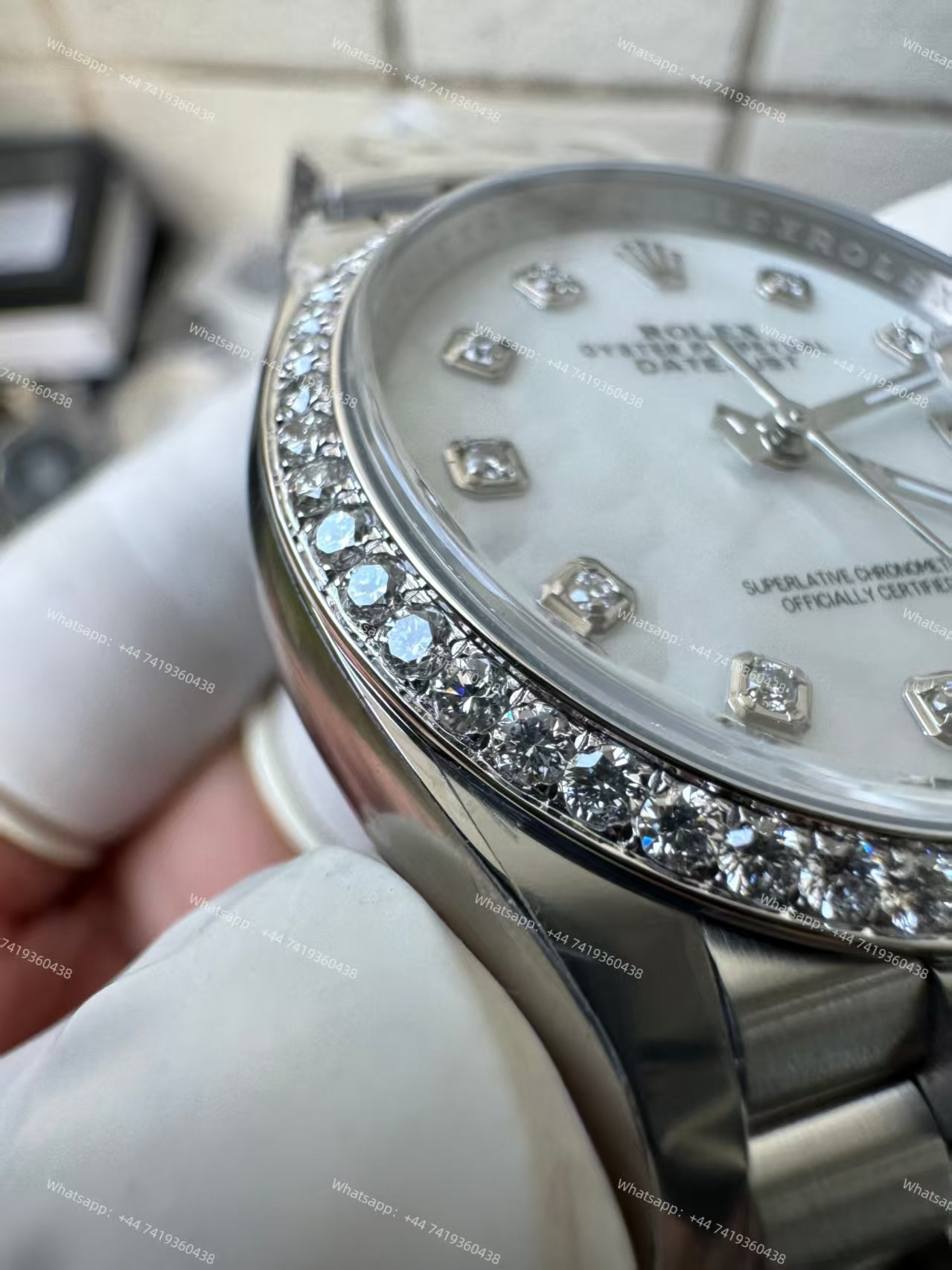 Rolex Datejust M126284RBR-0011 1:1 Replica Mother of Pearl Diamond Dial Jubilee 36MM 3235 Movement Super Clone Watch