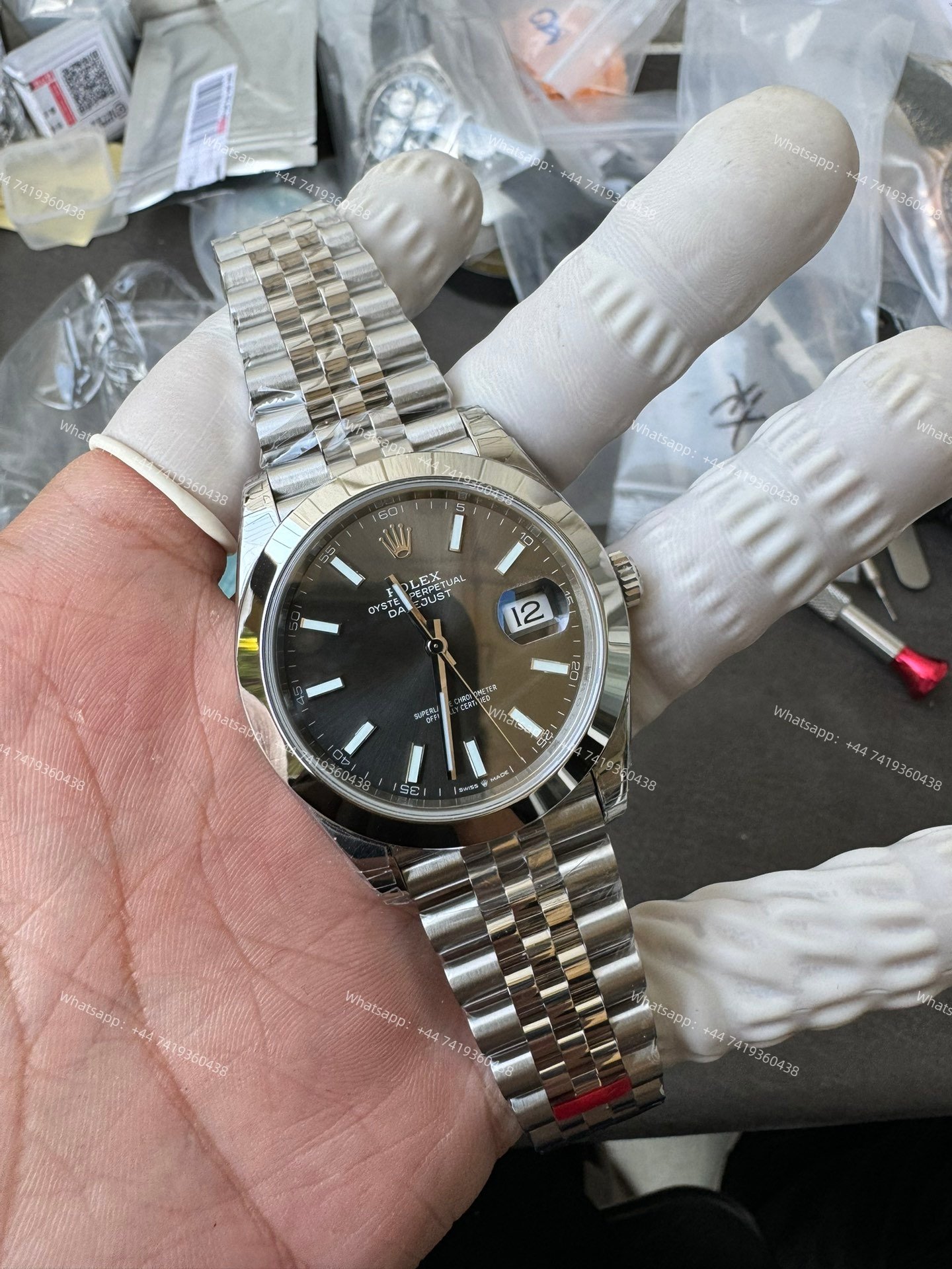 Rolex Datejust M126300-0008 1:1 Replica Gray Dial Jubilee 41MM 3235 Movement Super Clone Watch