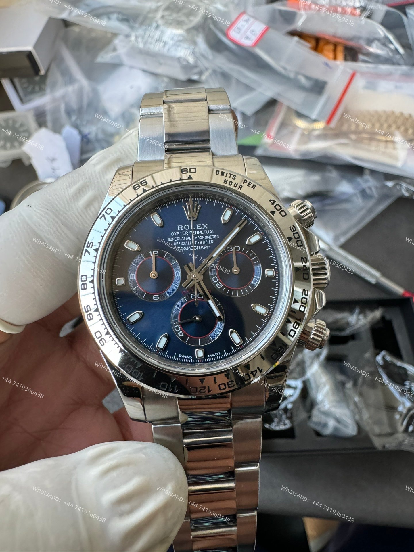 Rolex Daytona 1:1 Replica – M116509-0071 Blue Dial Steel Case 4130 Super Clone Watch