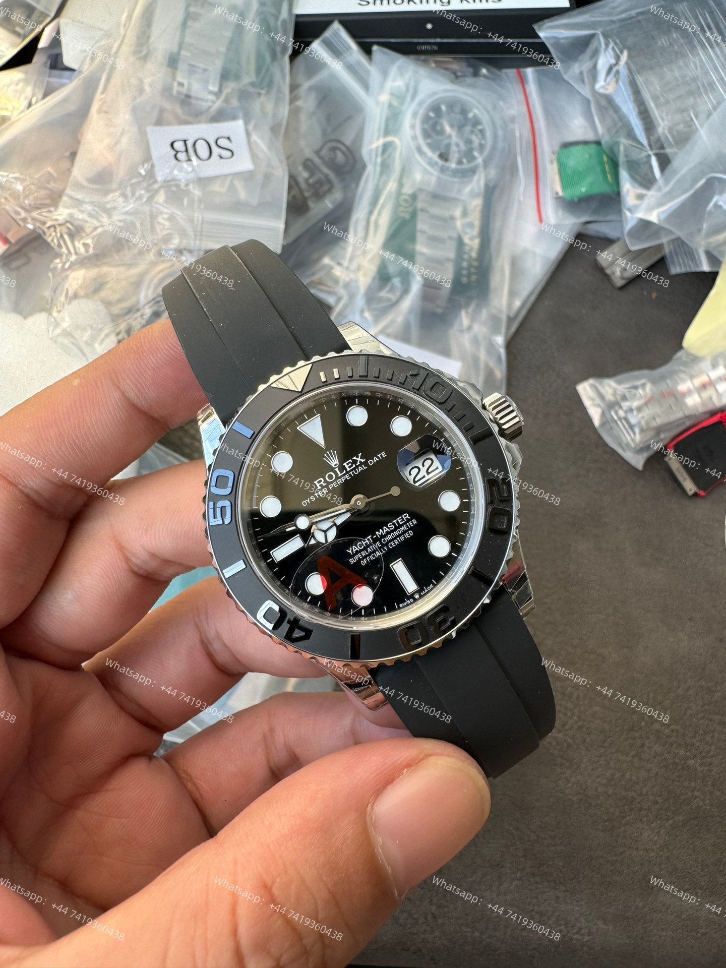 Rolex Yacht-Master 226659 1:1 Replica 18K White Gold Plated 42MM 3235 Movement Super Clone Watch