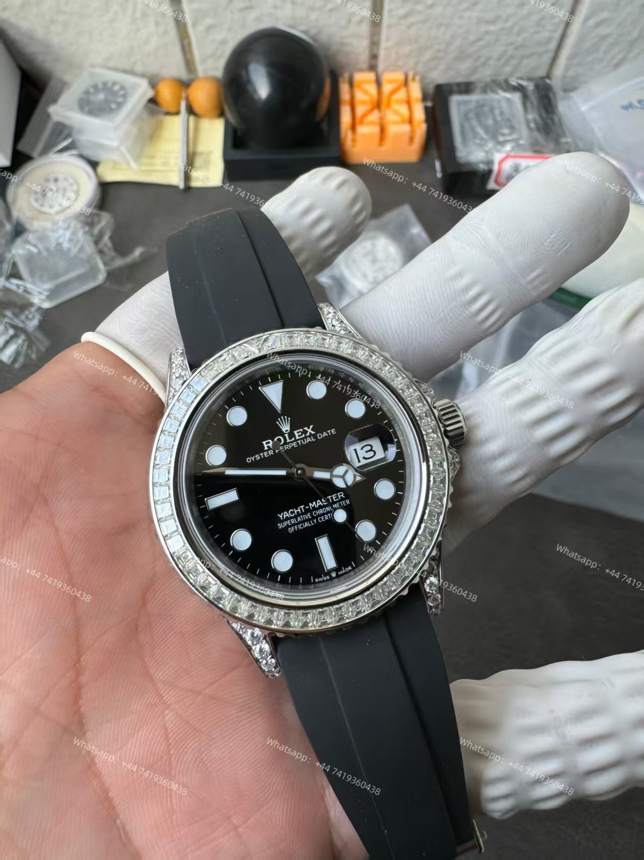 Rolex Yacht-Master 226679TBR 1:1 Replica 42MM Moissanite Diamond Lugs and Dial 3235 Movement Super Clone Watch