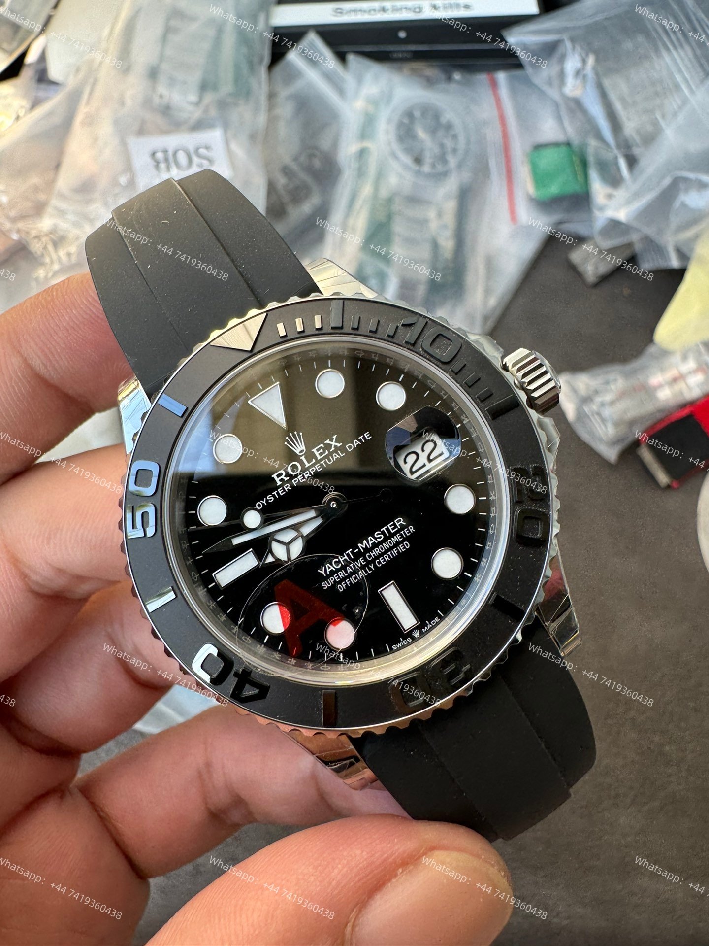 Rolex Yacht-Master 226659 1:1 Replica 18K White Gold Plated 42MM 3235 Movement Super Clone Watch