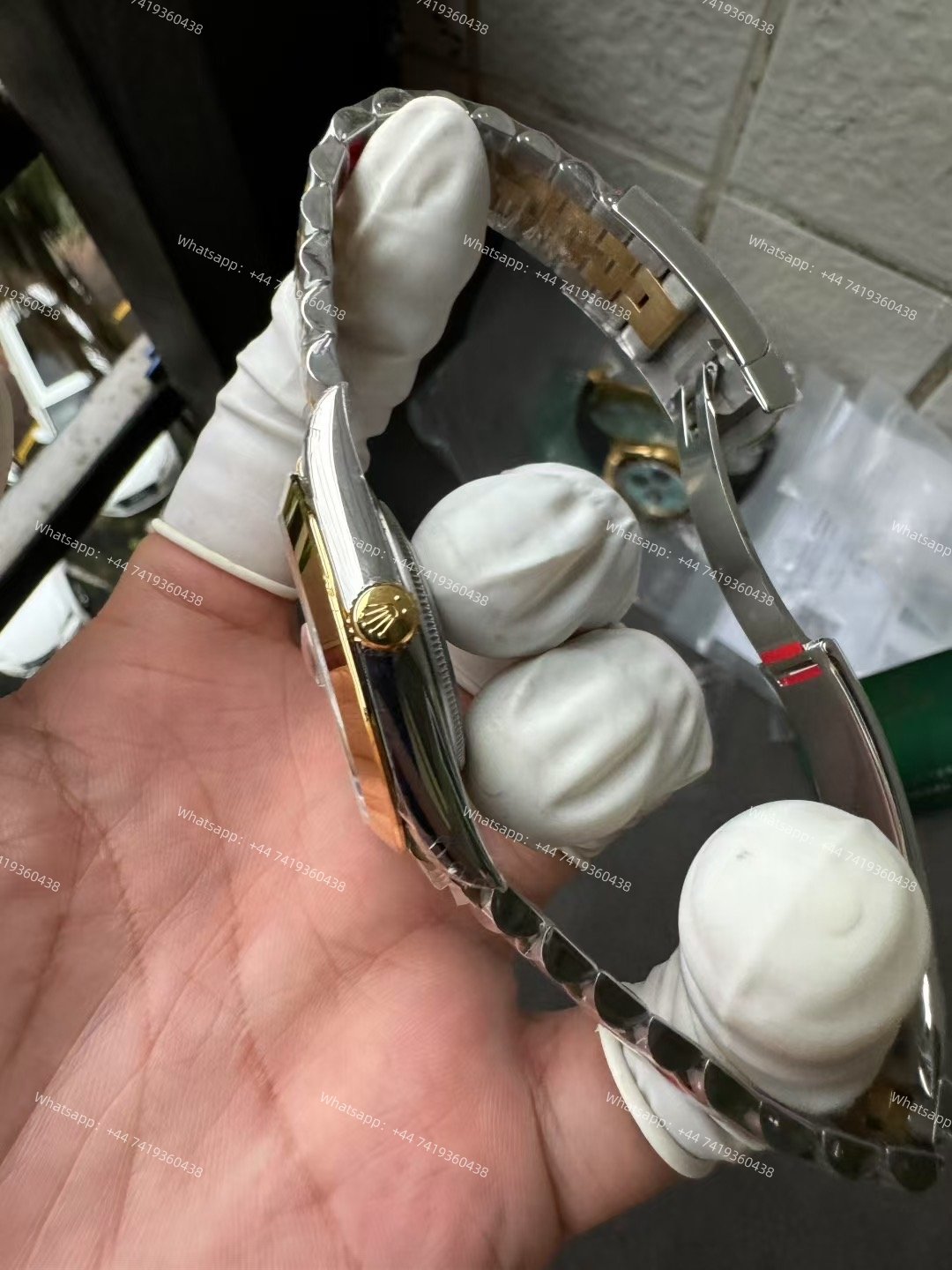 Rolex Datejust M126303-0020 1:1 Replica Oystersteel & Yellow Gold Green Roman Dial Jubilee 41MM 3235 Movement Super Clone Watch