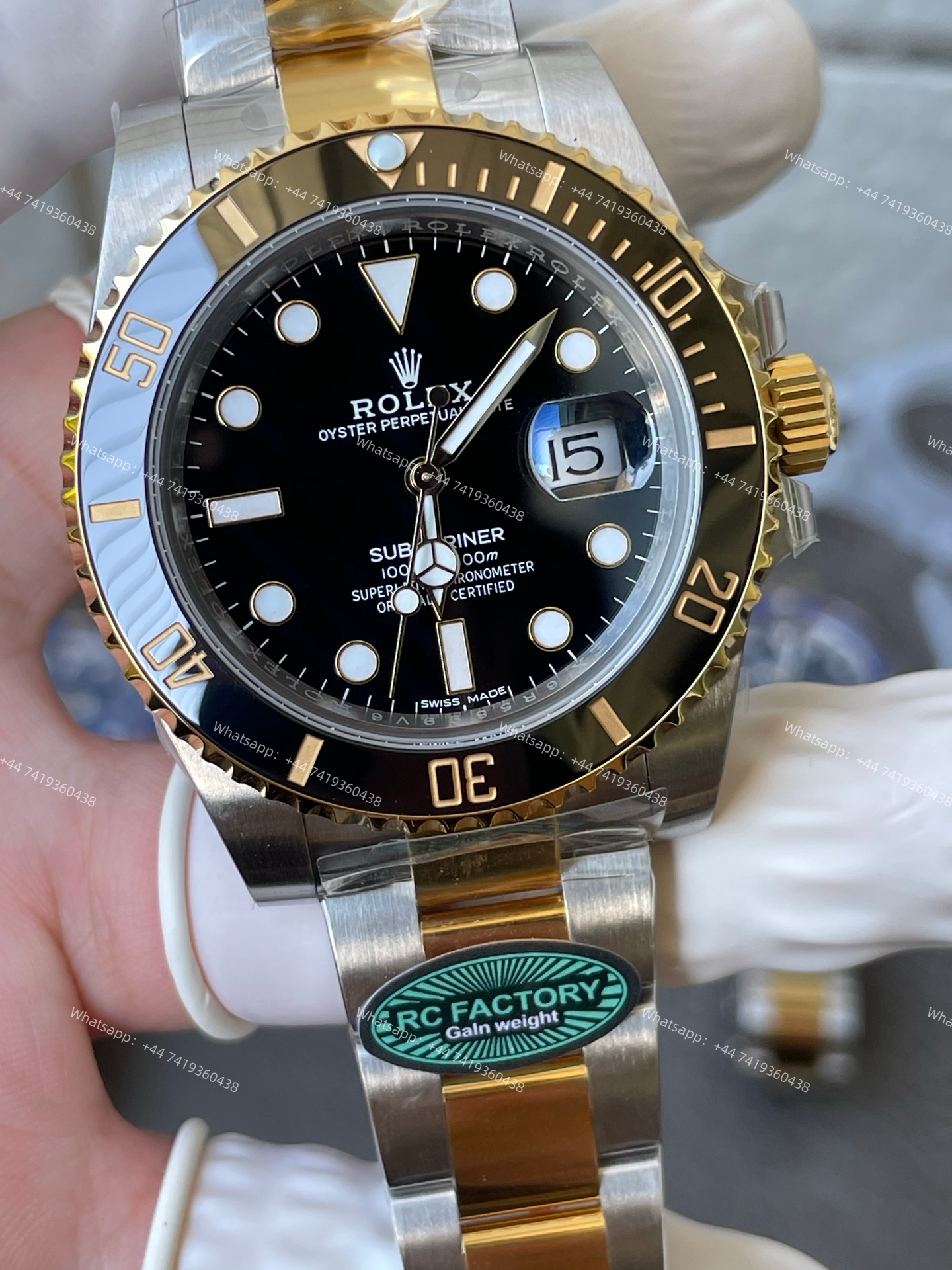 Rolex Submariner Gold Black Dial Submariner 116613LB 3135 Movement 40mm Best Super Clone