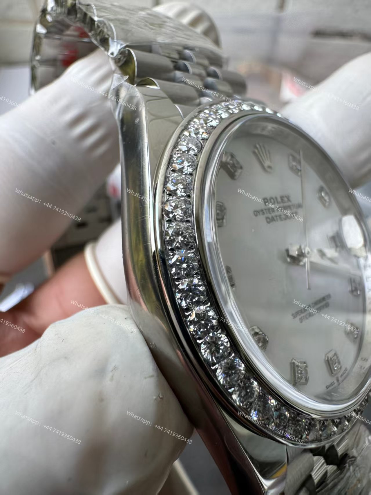 Rolex Datejust M126334-0020 1:1 Replica Mother of Pearl Diamond Dial Jubilee 41MM 3235 Movement Super Clone Watch