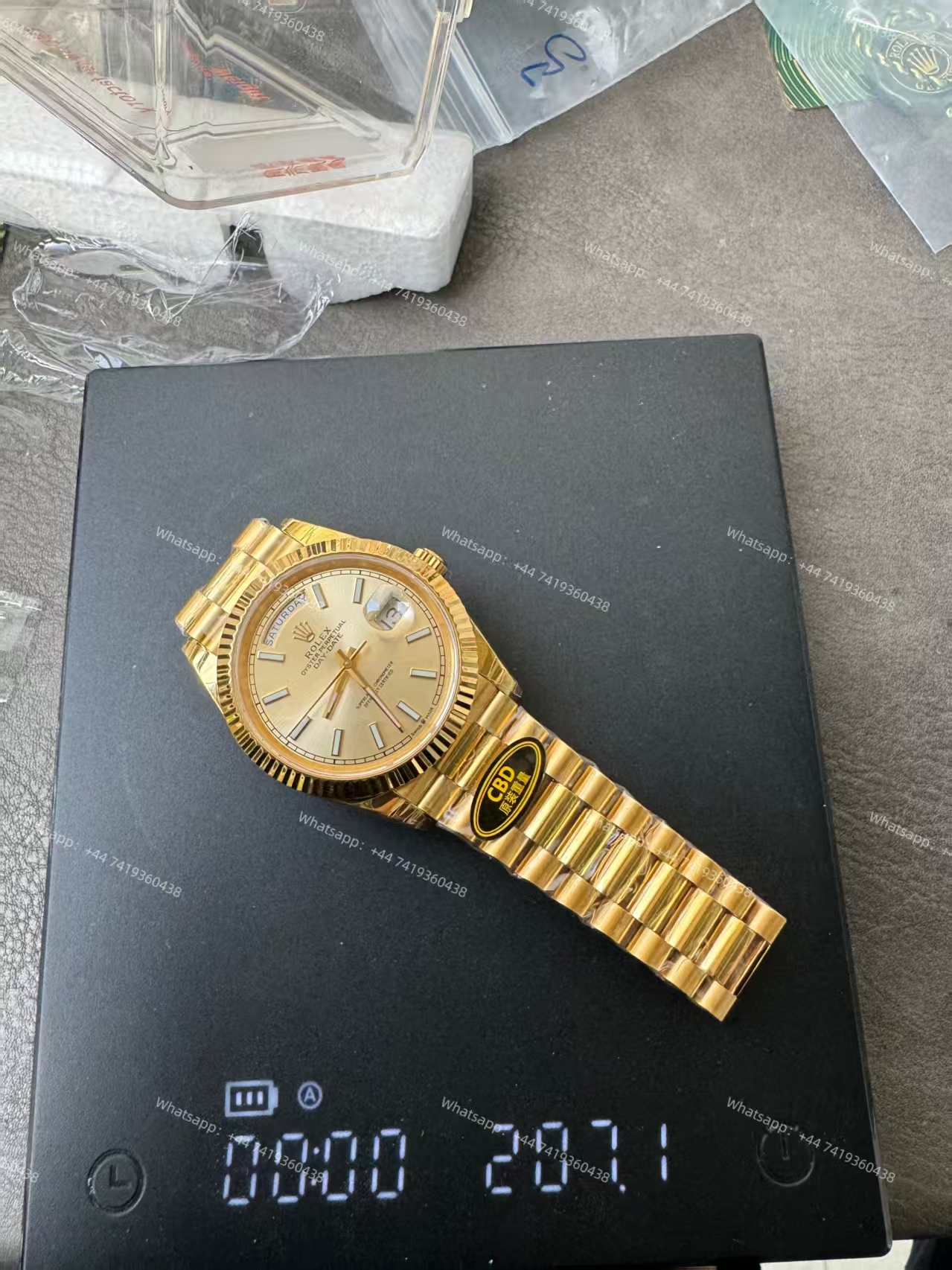 Rolex Day-Date m228238-0003 Gold dial President bracelet 3255 Movement (40mm) Best Super Clone