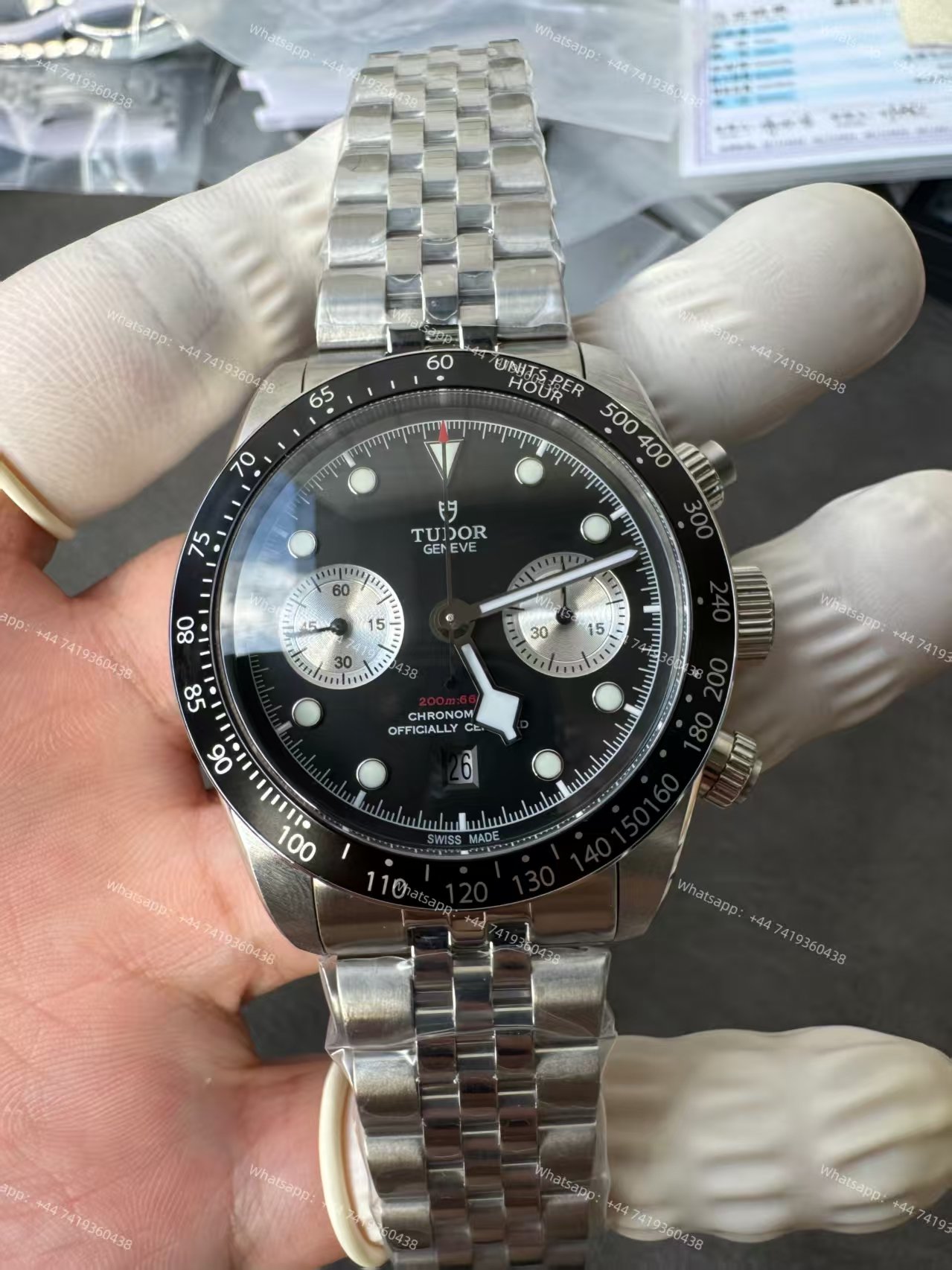 Tudor Super Clone Black Bay Chronograph M79360N-0013 Black Dial