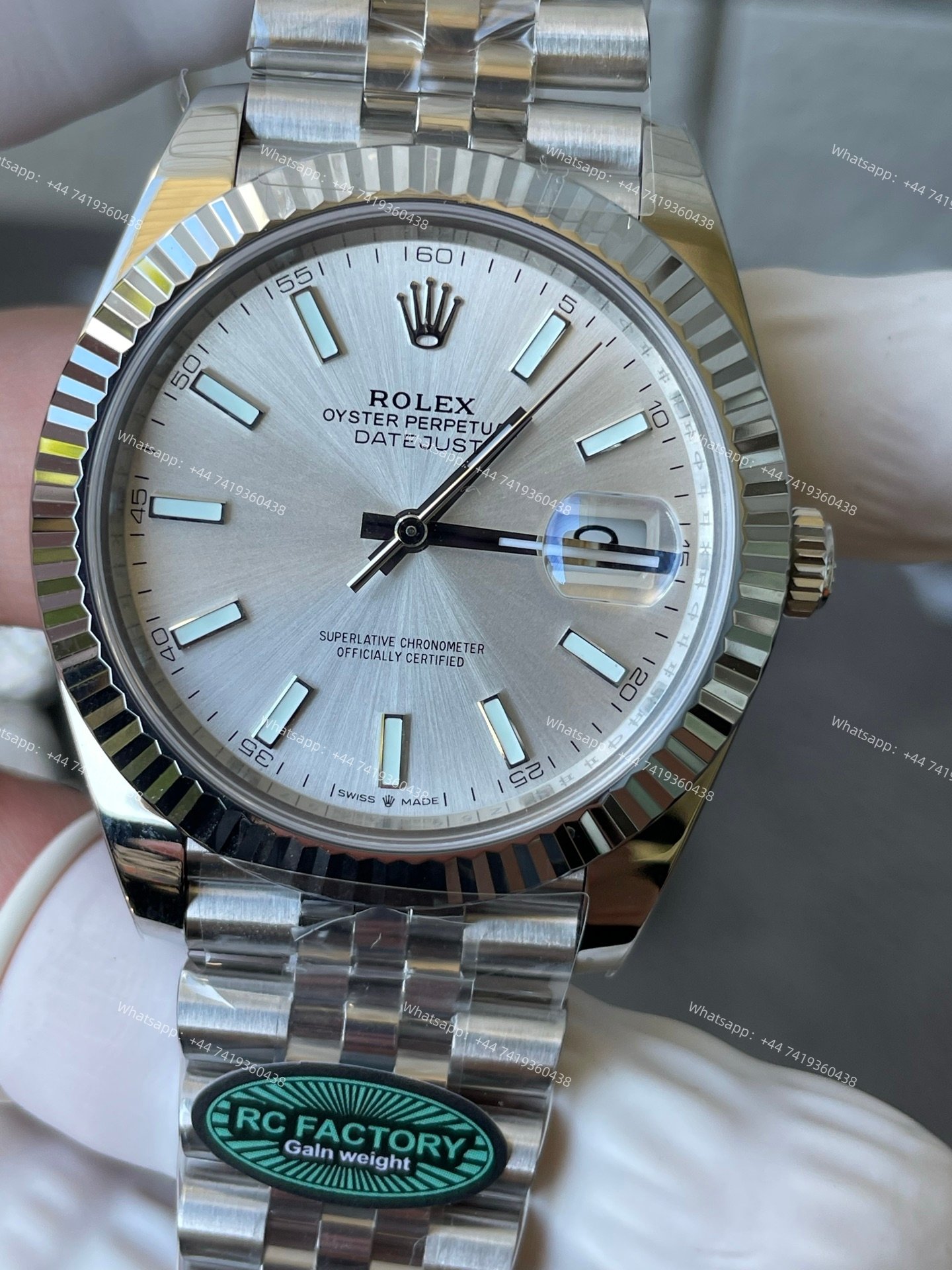 Rolex Datejust M126334-0004 1:1 Replica Silver Dial Jubilee 41MM 3235 Movement Super Clone Watch